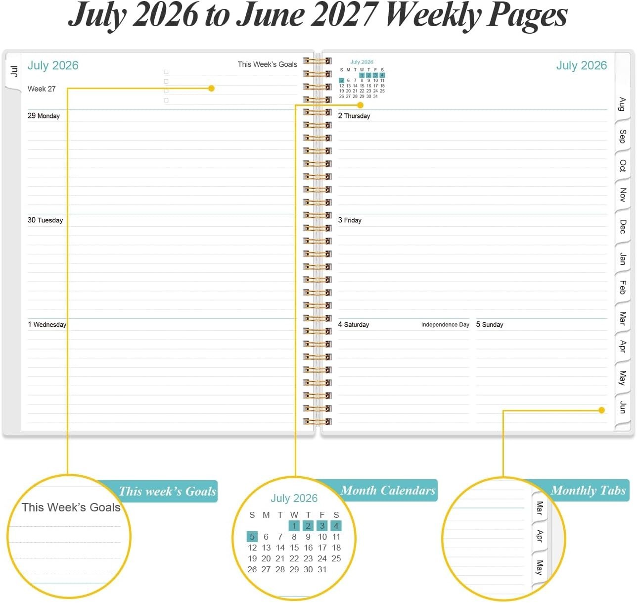 2026-2027 Flexible Cover Planner: Stylish, Durable, with Ample Writing Space