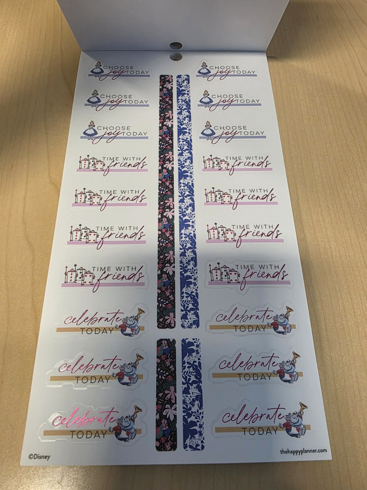 The Happy Planner Disney Alice In Wonderland 629 Stickers