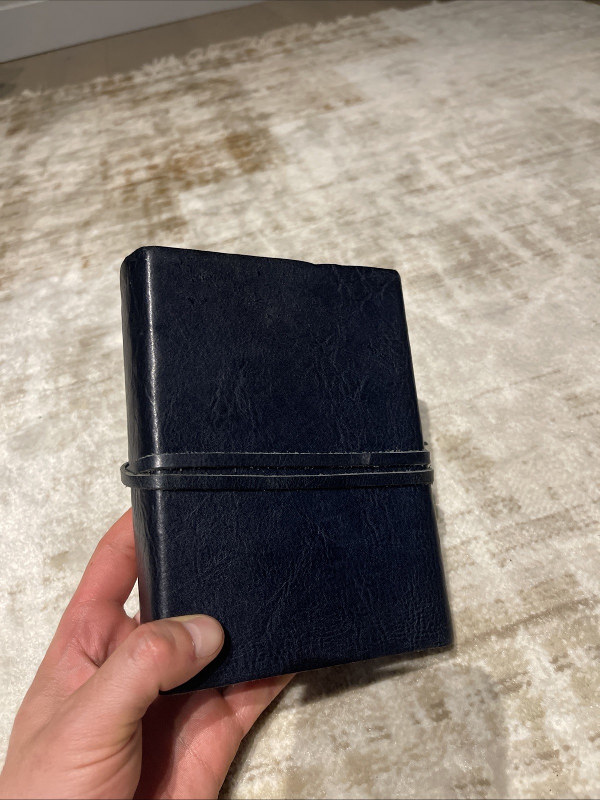 Cavallini & Co. Blue Leather Roma Lussa Journal 6×8 Inches