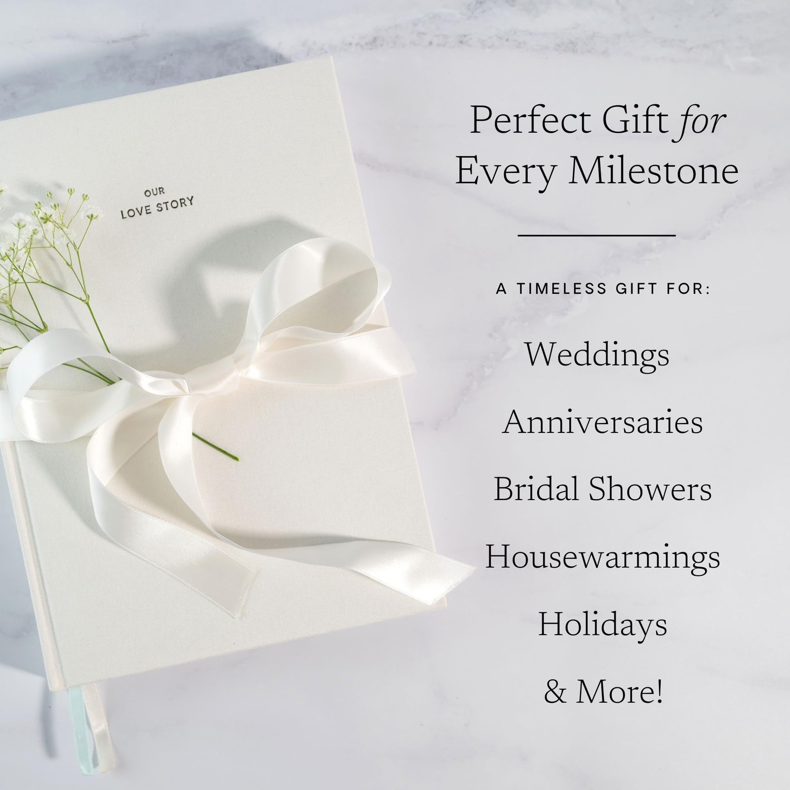 Our Love Story Anniversary Journal Wedding Memory Book Couple Scrapbook Gift