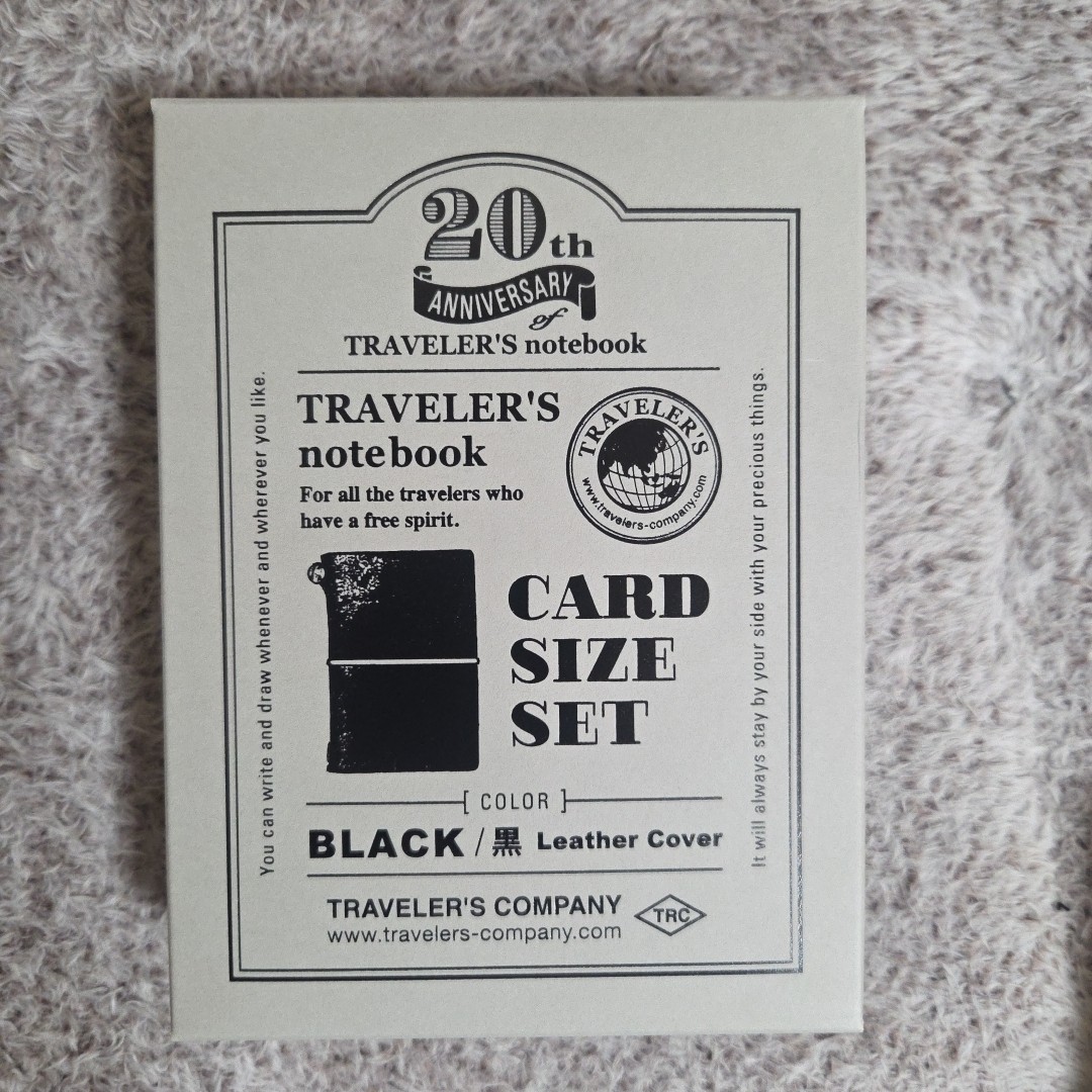 20th Anniversary TRAVELER’S notebook Card Size Set of 2 Black and Brown set New