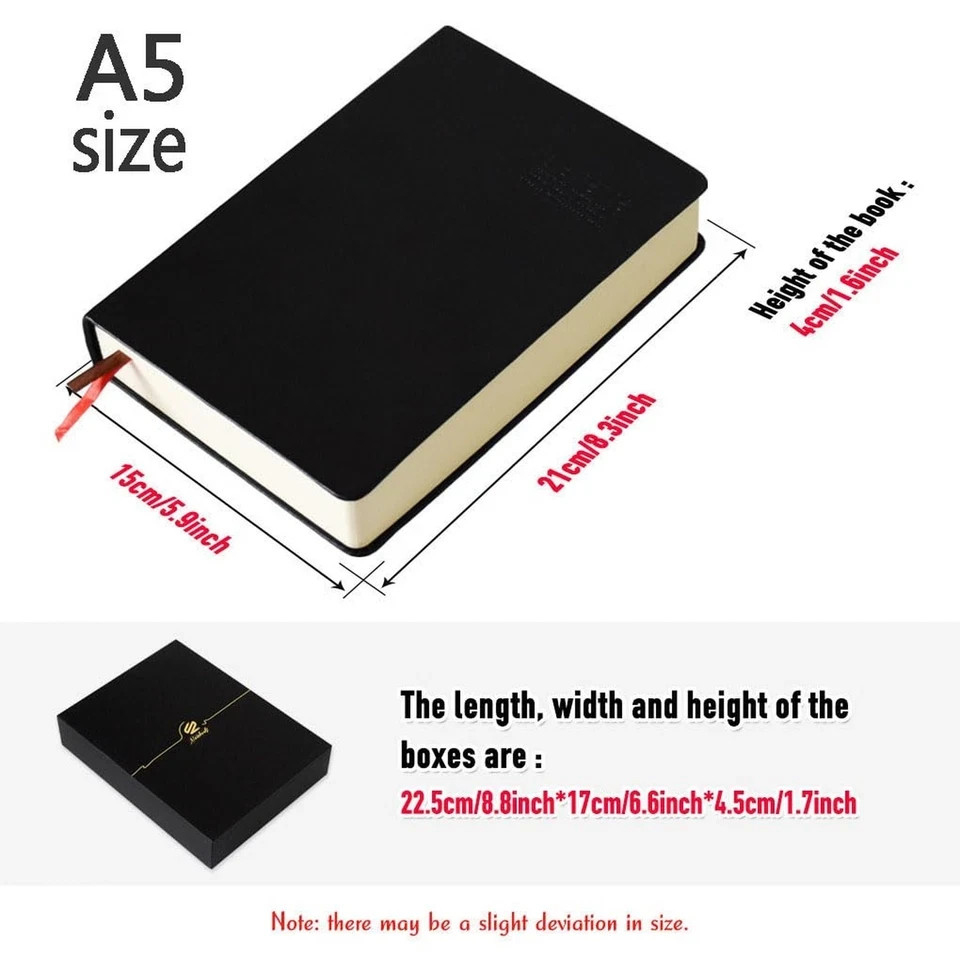 Lemical 720 Pages Thick Journal with Gift Box & Pen, Thick Leather Journal No…
