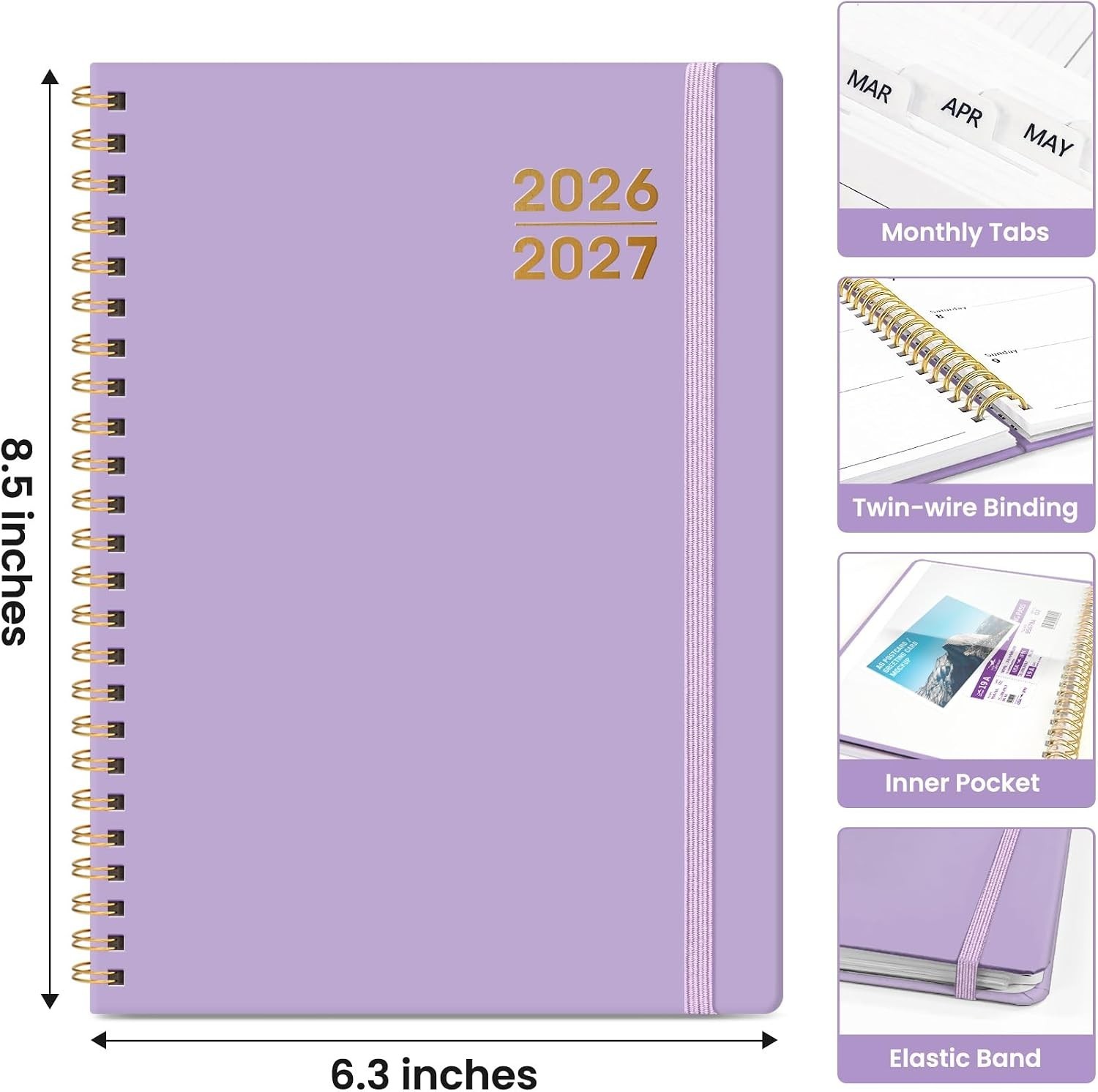 A5 2026-2027 Academic Planner with Monthly Tabs: Perfect for Students & Teachers