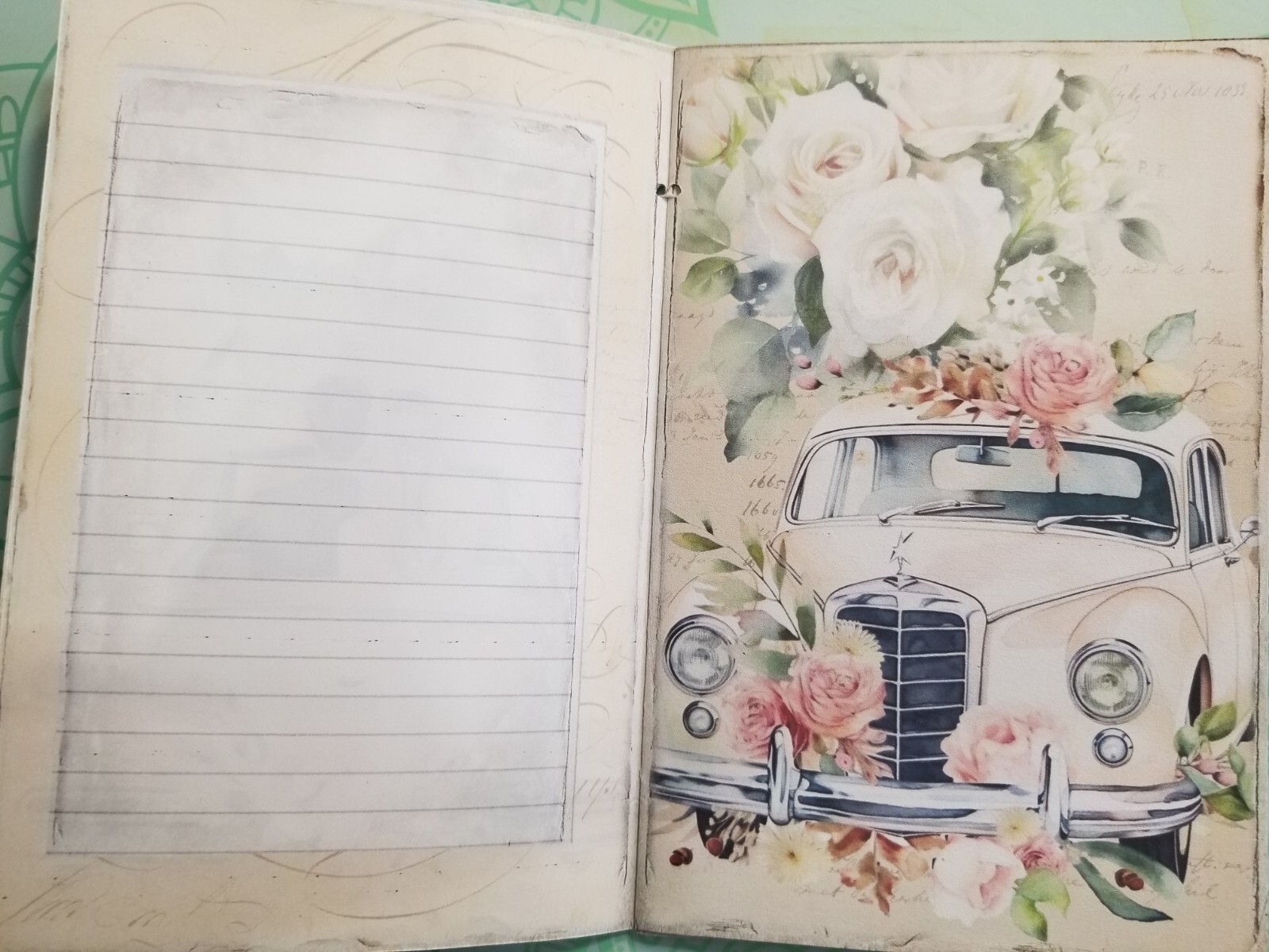 Junk Journal Blank Booklet “I DO” HANDMADE Wedding Cards, Pockets,