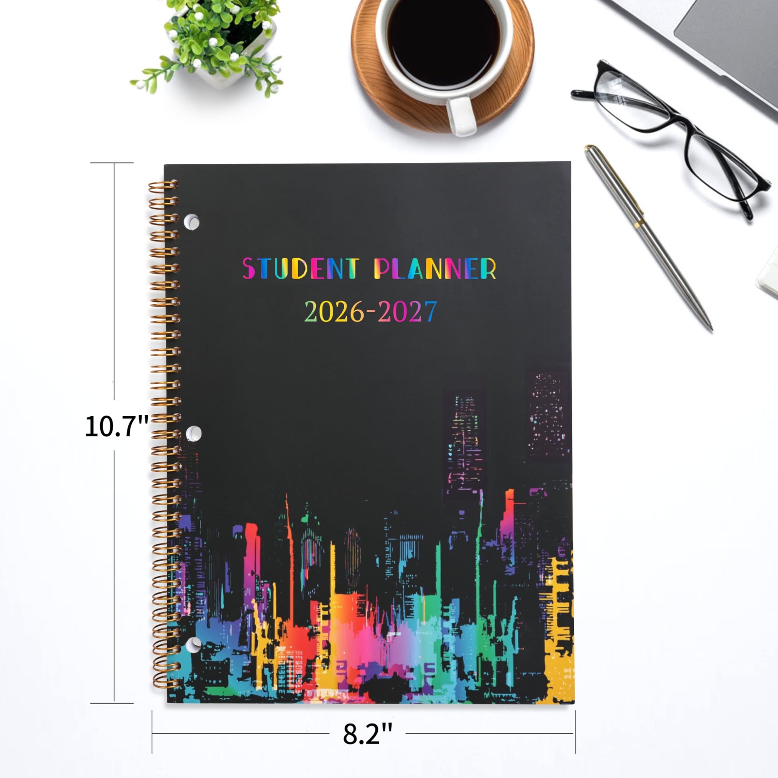 Student Planner 2026-2027 Monthly & Weekly 8.2 x 10.7 inches, Multicolored A