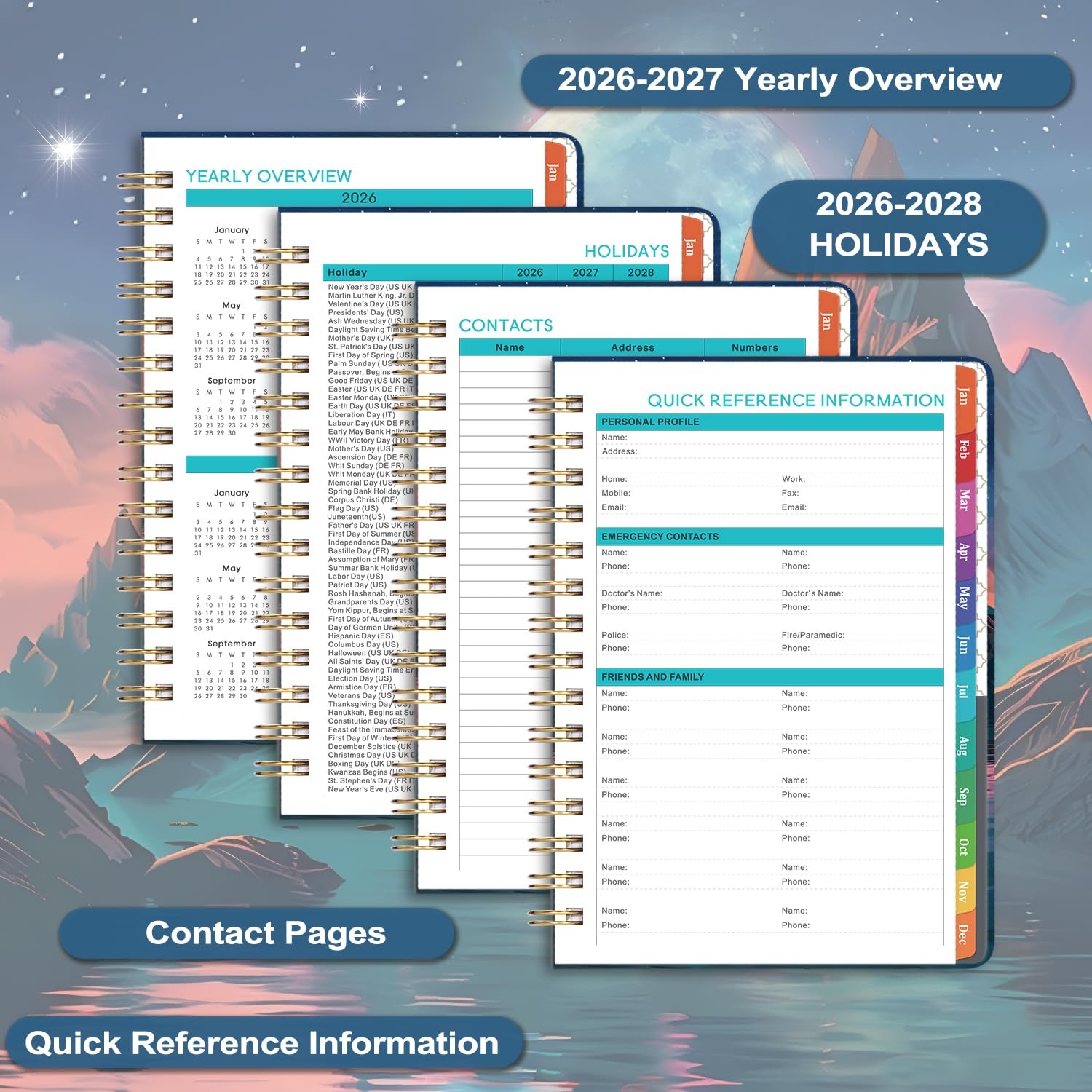 2024-2027 Pocket Planner 36 Month Calendar From July 2024 to June 2027