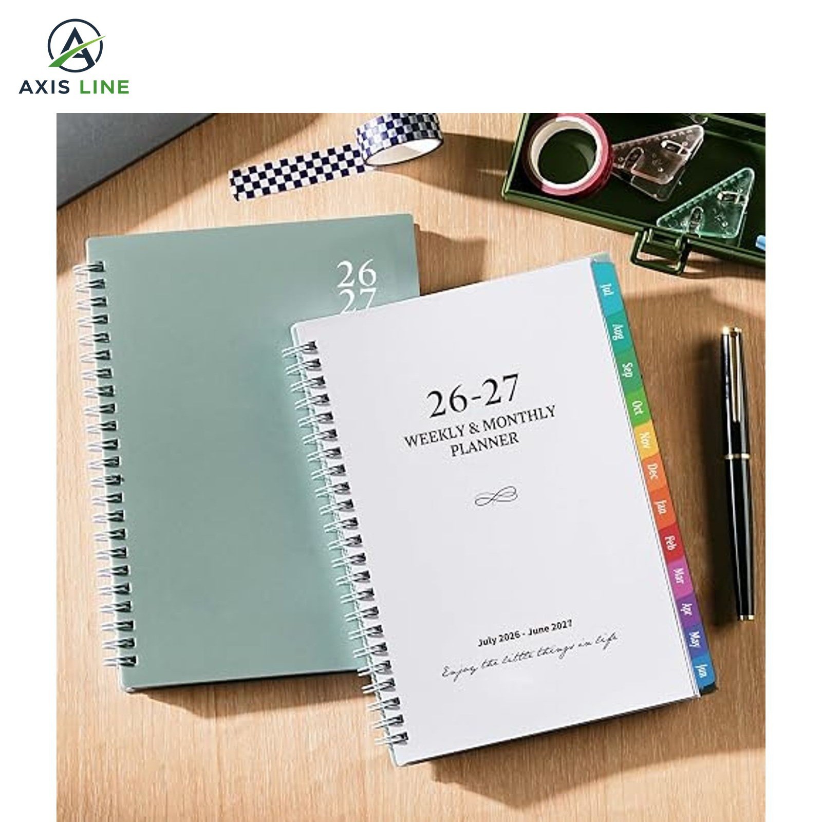 2026-2027 Planner Weekly Monthly Jul 2026-Jun 2027 Academic Tabs Pocket 8.5×6.4
