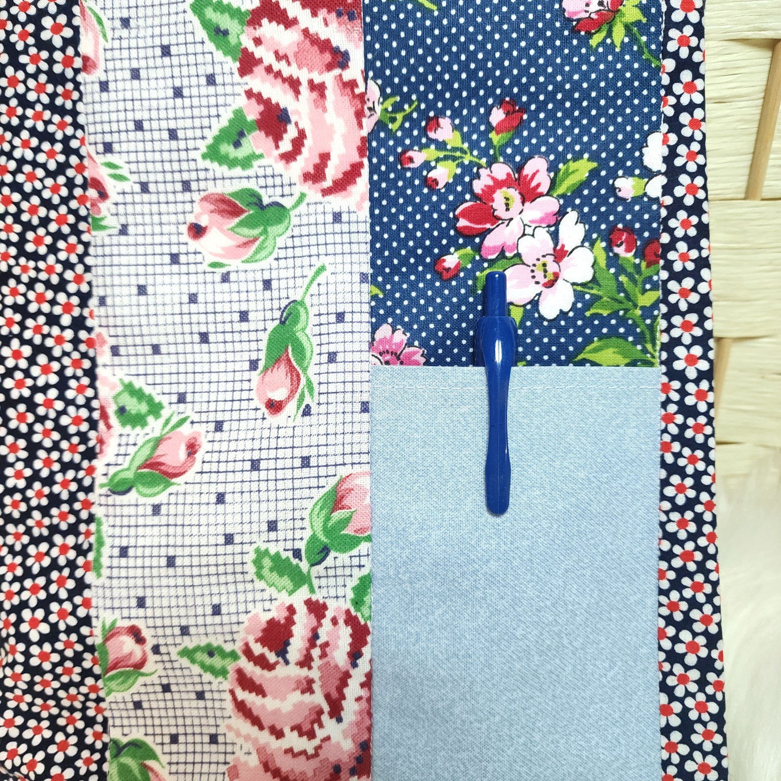 Handmade Quilted Notebook Cover With Pen Pocket Composition Notebook Included