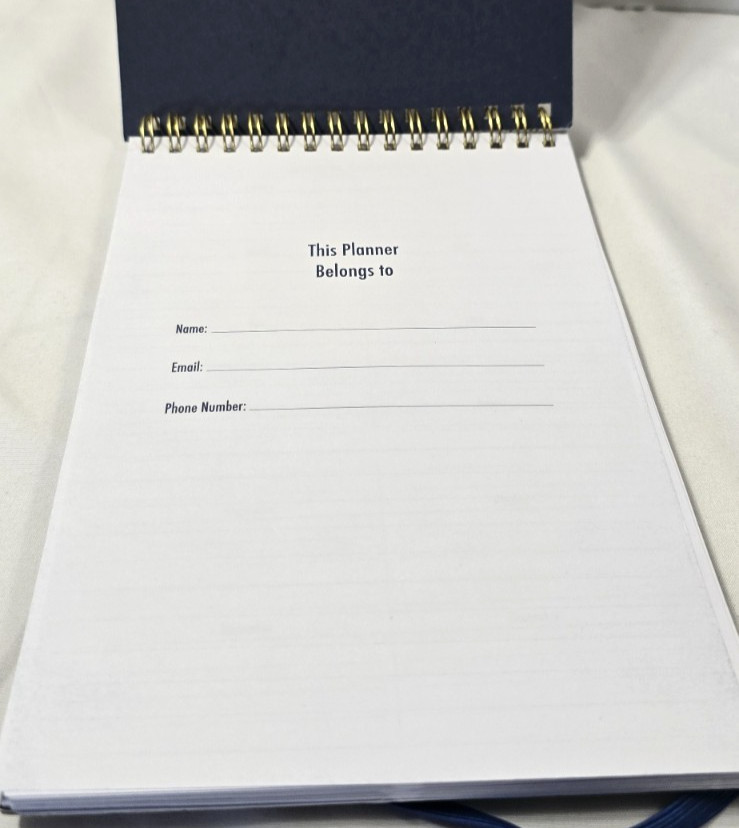 Top Bound Task Planner Spiral -Undated w/ water tracker Pulsar #19097 ~8″ x5.75″