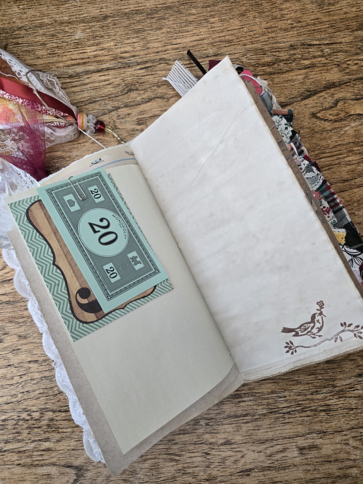 Hello fall handmade junk journal, Mixed Paper Art Journal, Premade Scrapbook