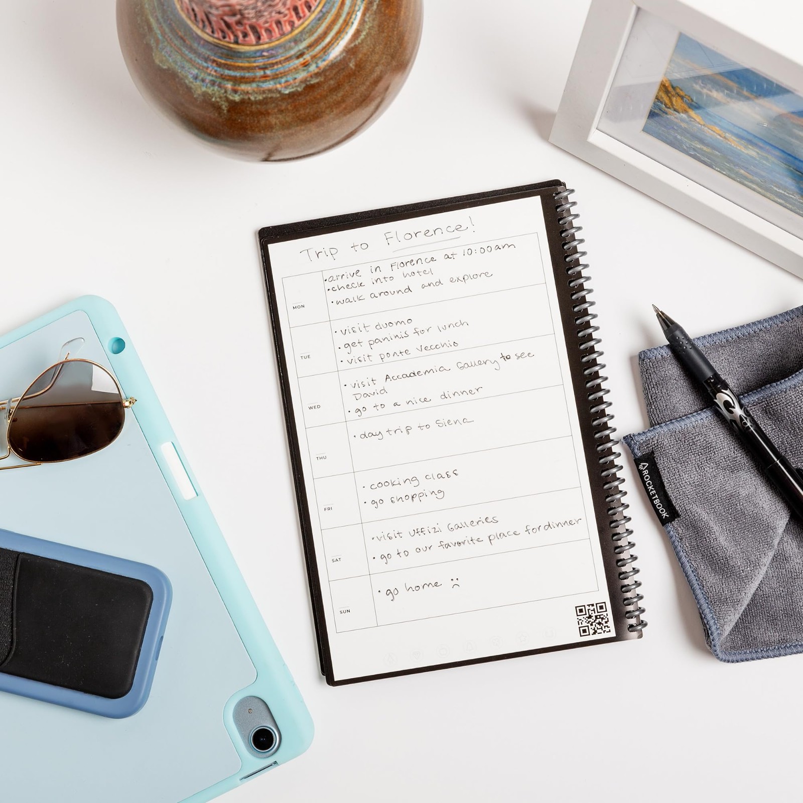 Reusable Undated Productivity Planner – 8.5×11 Letter Size, Goals, Calendar, To-