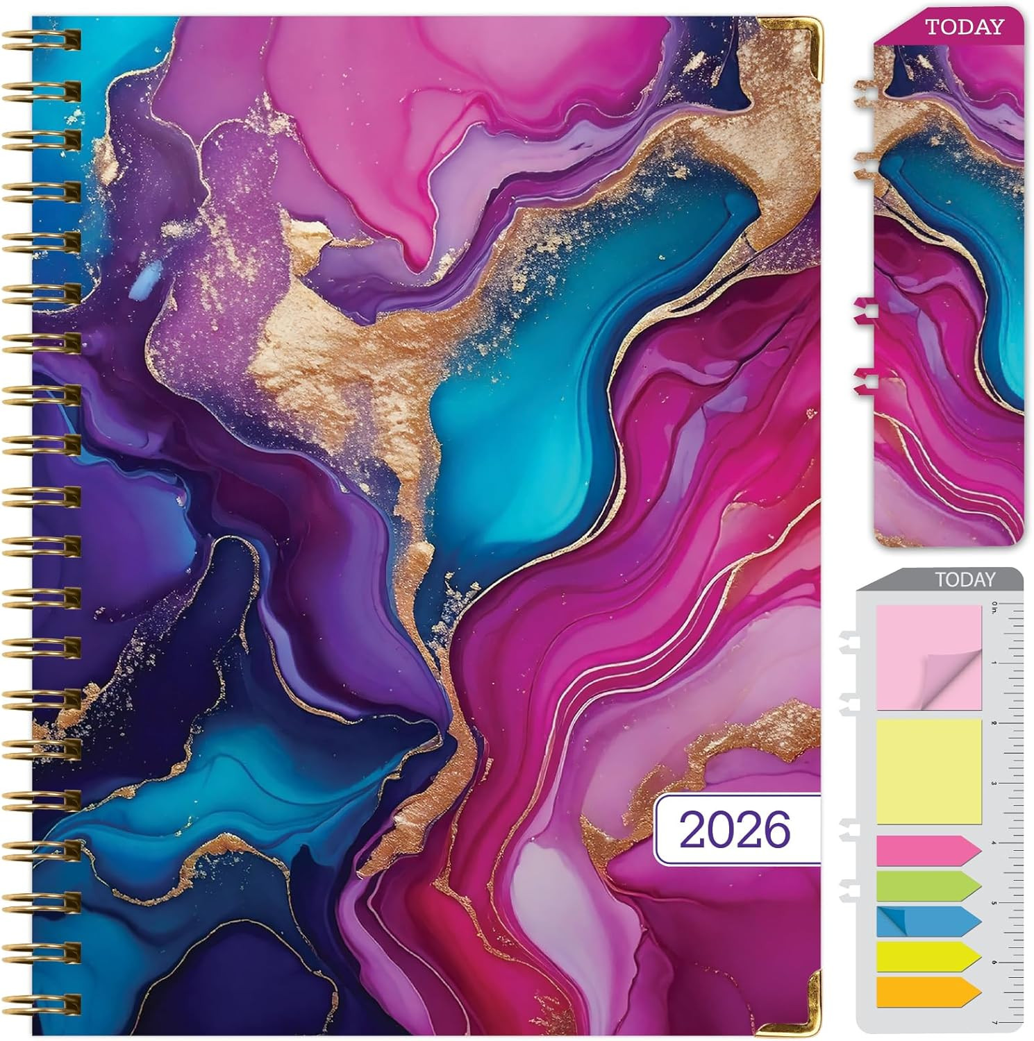 HARDCOVER 2026 Planner, 5.5″X8″: 14 Months (November 2025 – December 2026), Dail