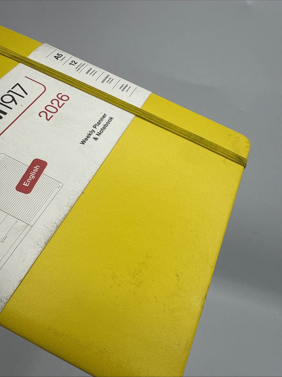 LEUCHTTURM1917 READ!! Weekly Planner & Notebook 2026 Medium (A5) Lemon