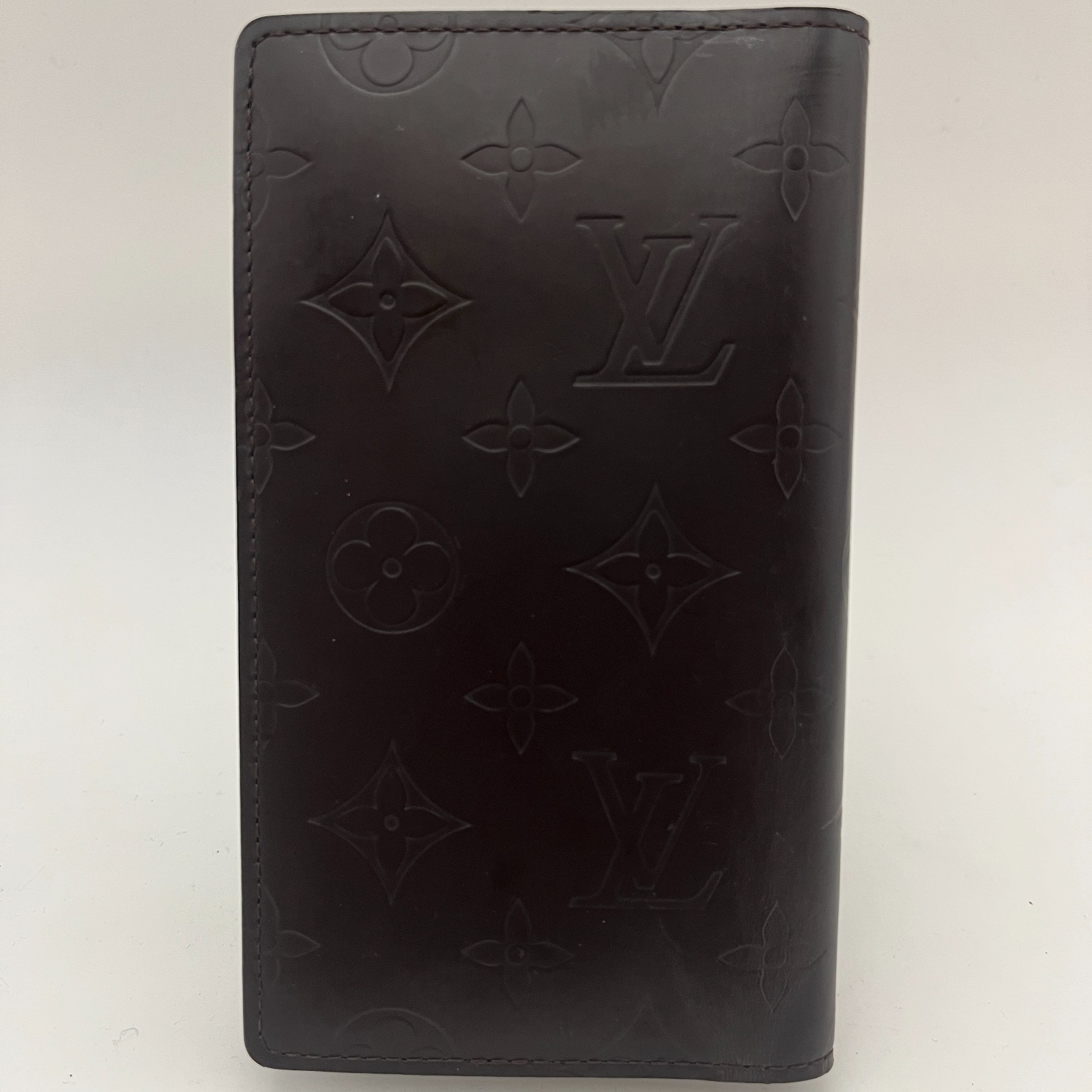 Louis Vuitton Monogram Matt Agenda Poche R20952 Notebook Cover Auth C203