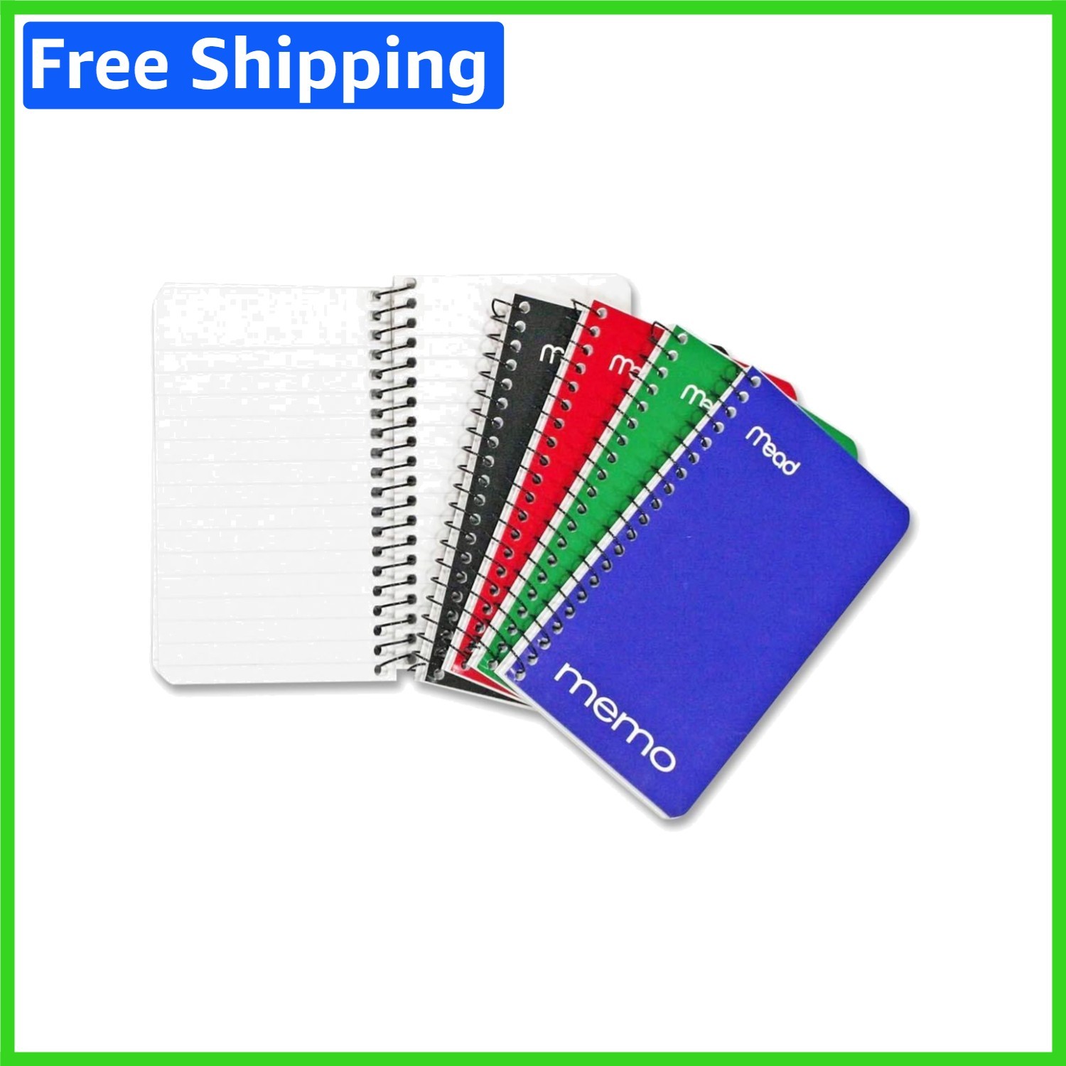 Minimalist Spiral Memo Notebooks – 8 Pack, Soft Cover, 3″ x 5″, Assorted Colors
