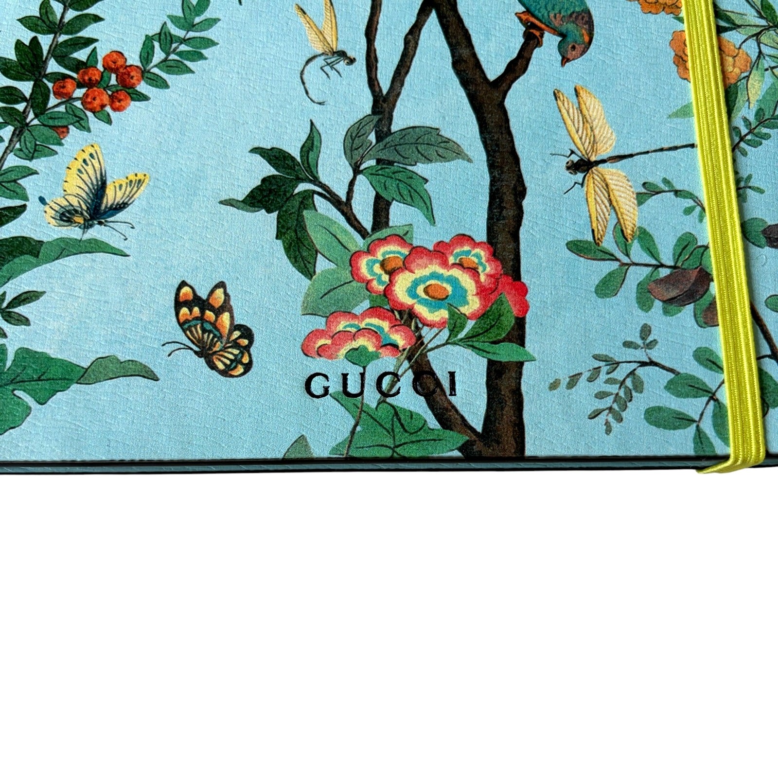 NEW Gucci Tian Print Large Luxury Notebook Blue Floral Journal in Gift Box
