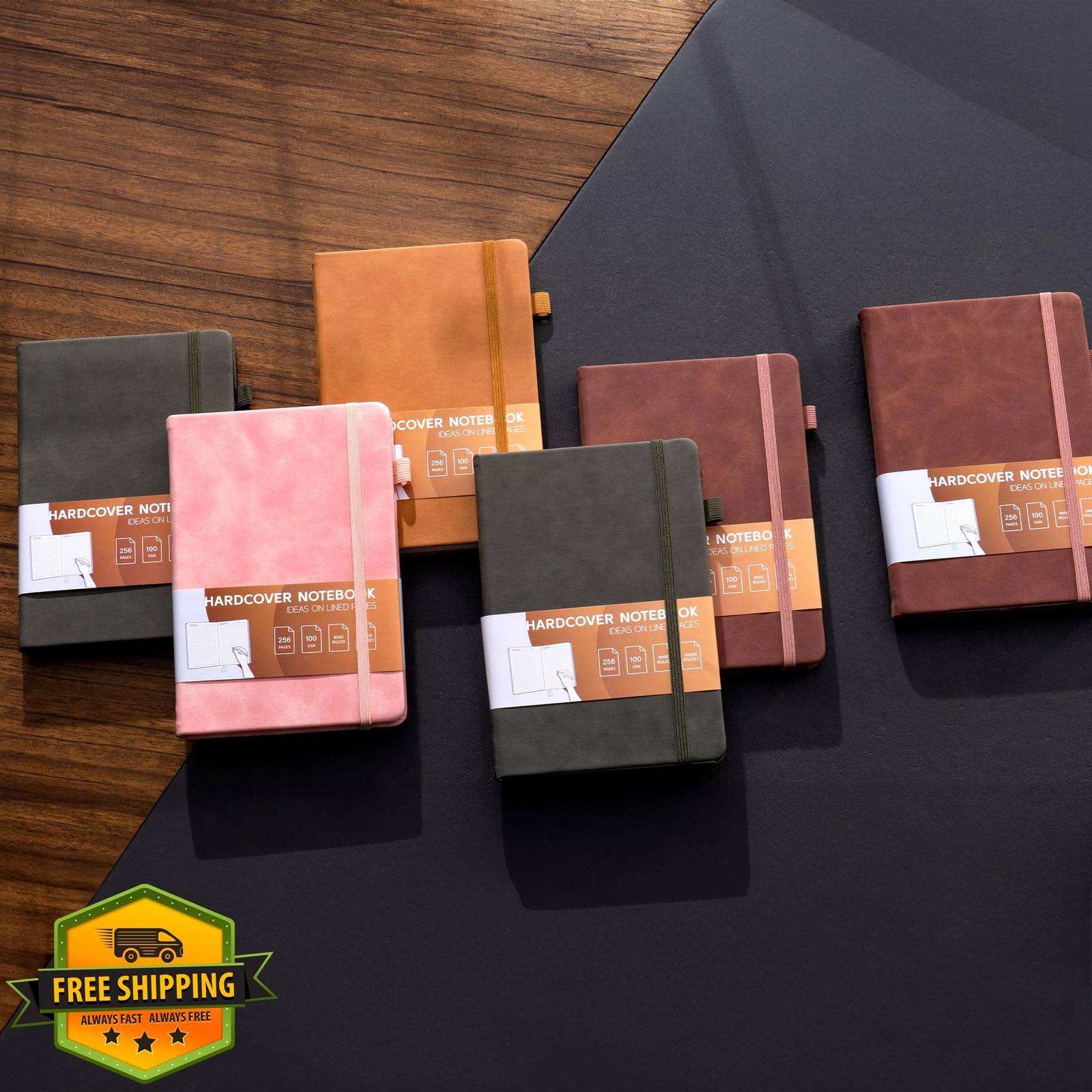 MINICAGIE Brown A5 Leather Journal 256 Pages