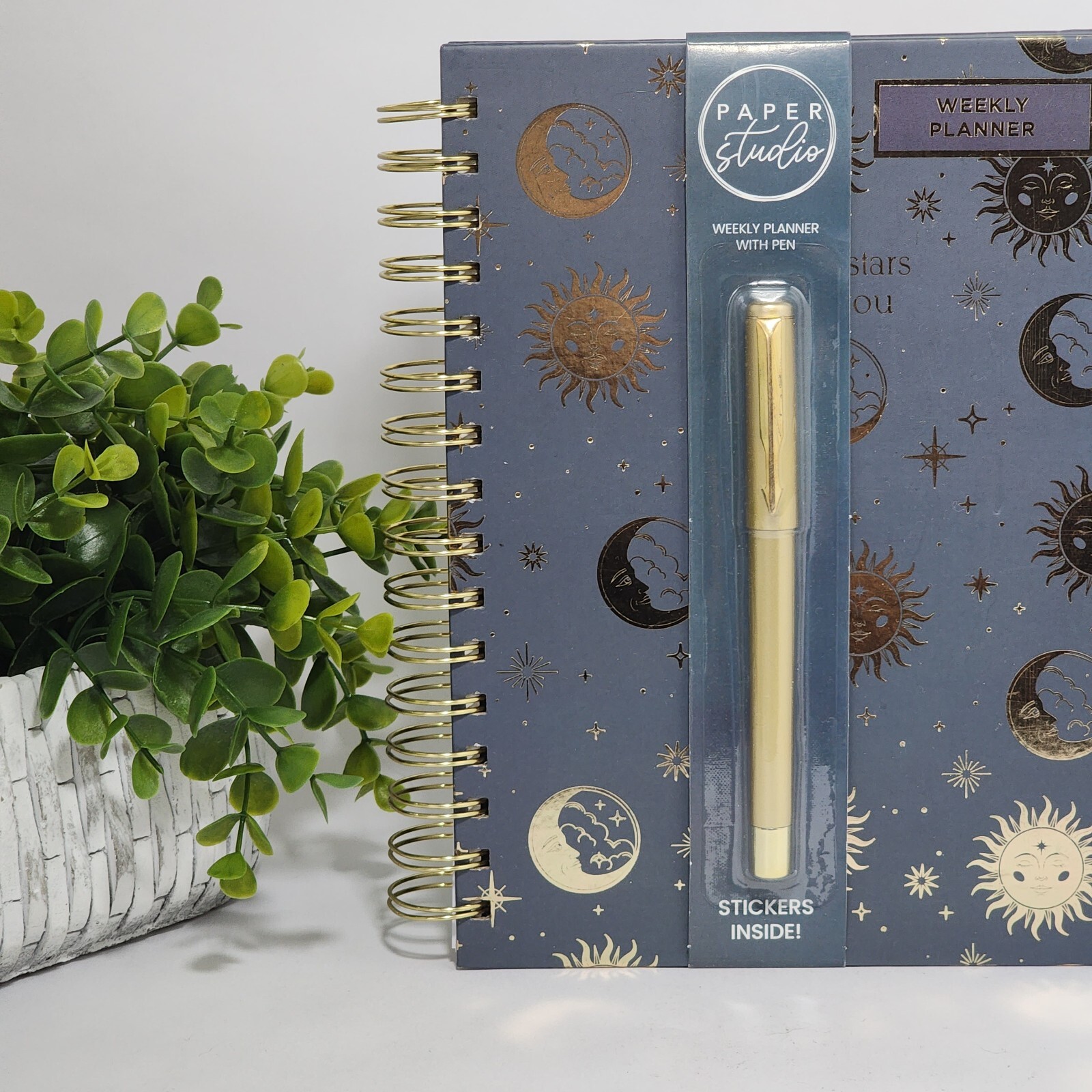 Even The Stars Admire You Weekly Planner Journal Notebook with Pen and Stickers
