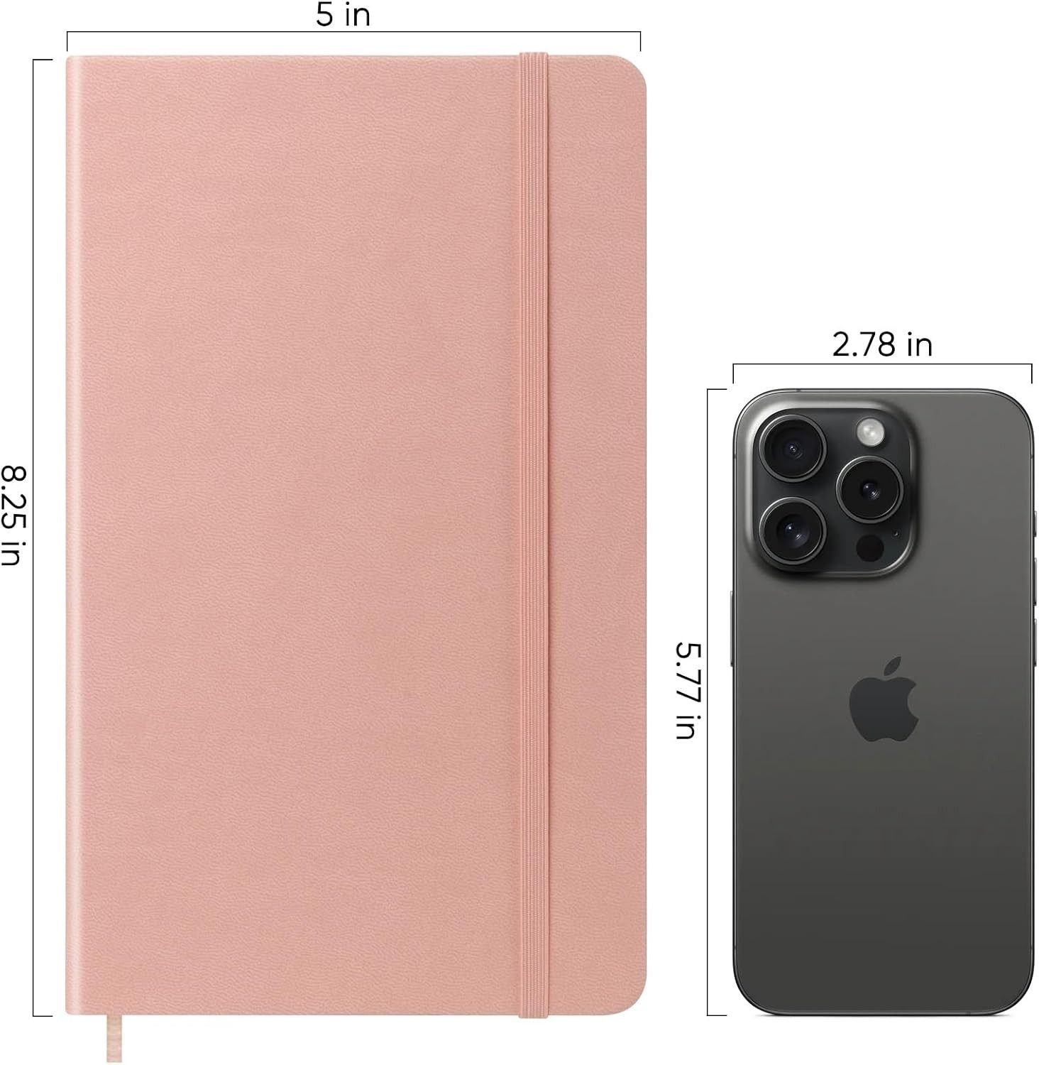 Stylish Pink Leather Journal with 128 Pages – Perfect for Note Taking & Gifting