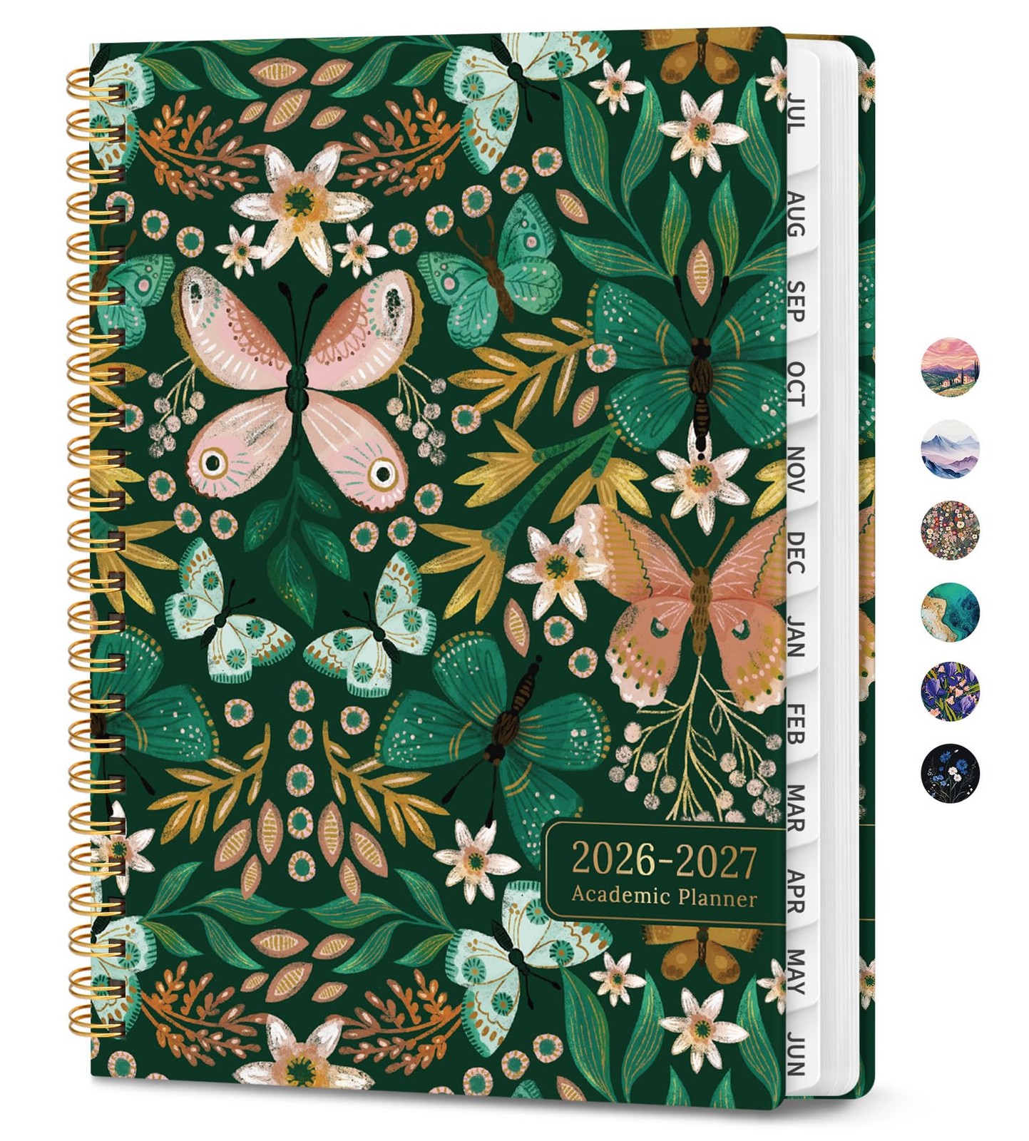 Academic Planner 2026-2027, Monthly and Weekly 6.3″x8.5″ (A5), Butterfly