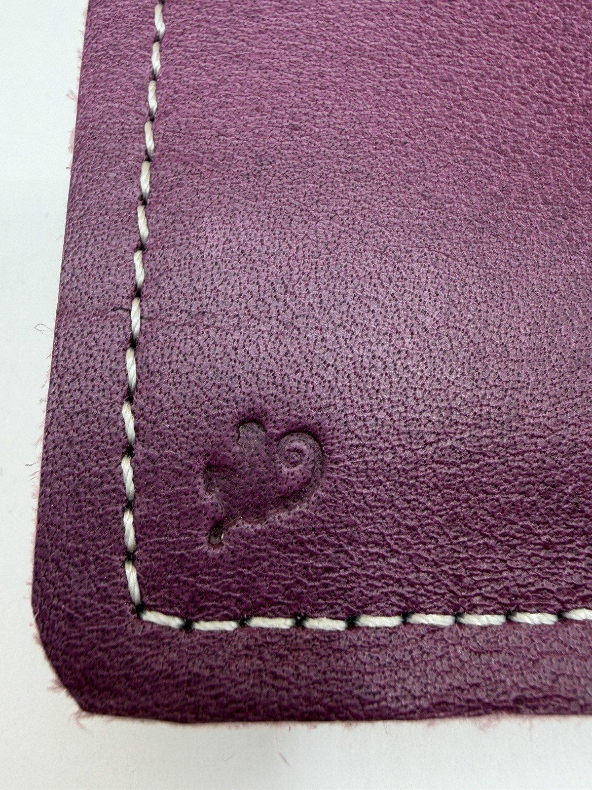 Handcrafted Personal Wide Traveler’s Notebook Purple Leather Silver Folio Cover