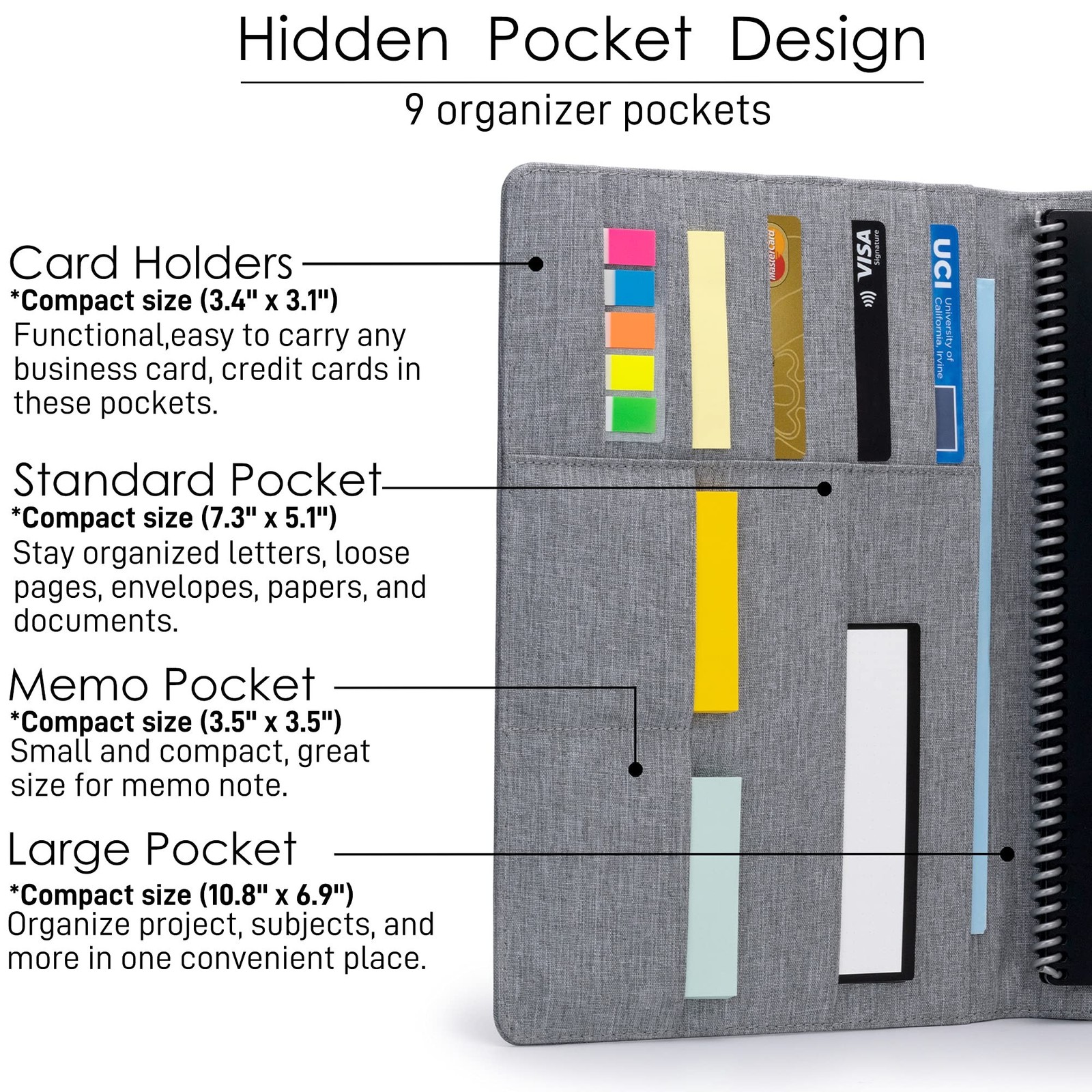 Folio Cover Compatible with Rocketbook Fusion, Panda, Everlast, Waterproof Fa…