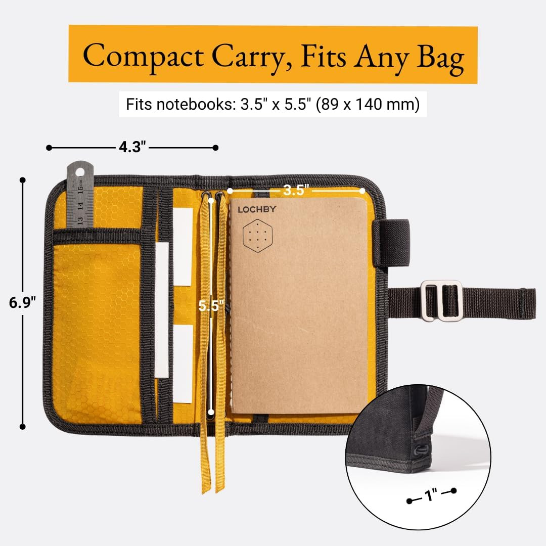 ® Mini Field Journal | Water Resistant Waxed Canvas | Pen Loop | Included Tomoe