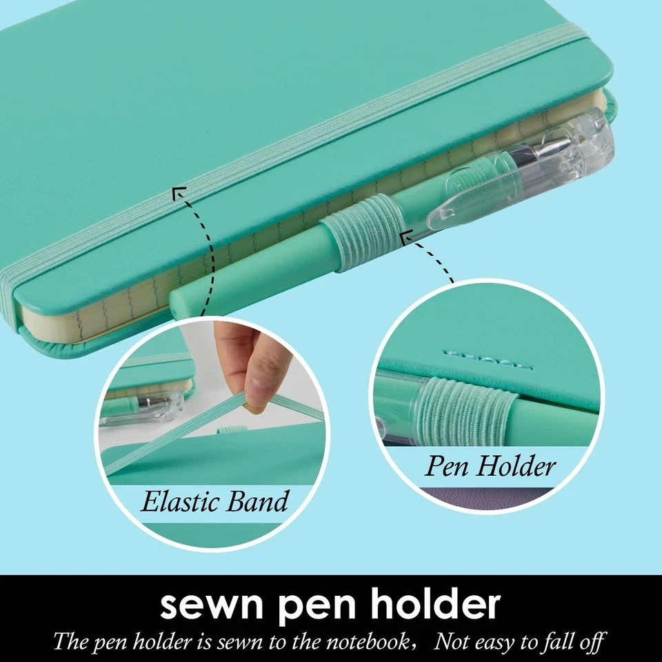 3 Pack Small Notebook Pocket Journals for Women, 3.7″ x 5.7″ A6 Mini Pocket S…