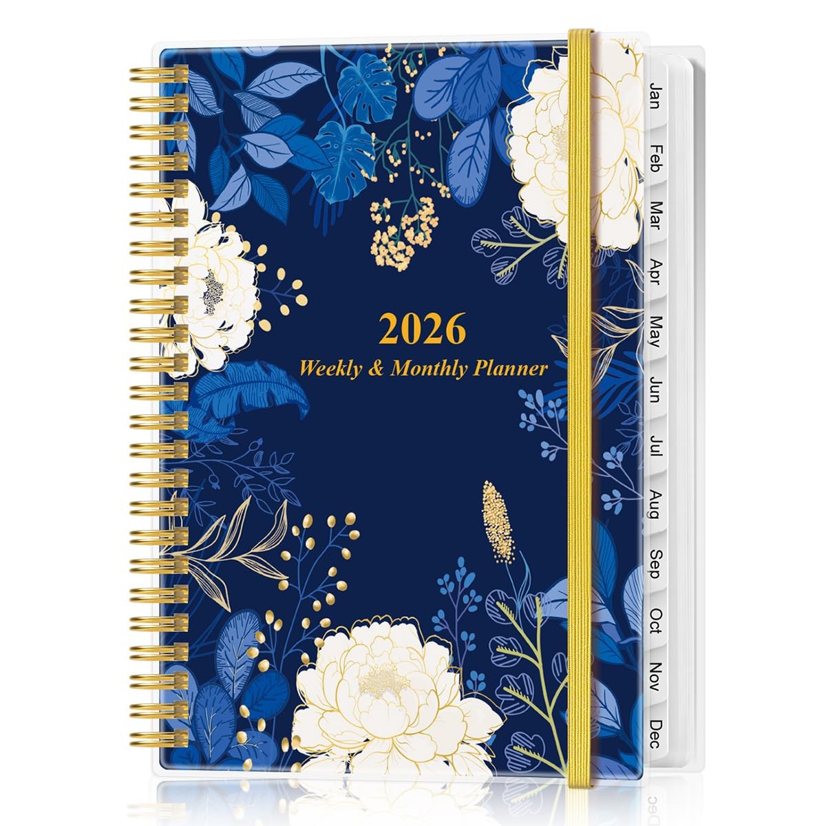 2026 Planner – 2026 from January 2026 – 6.4″ x 8.5″, Blue-Leaf-Flower