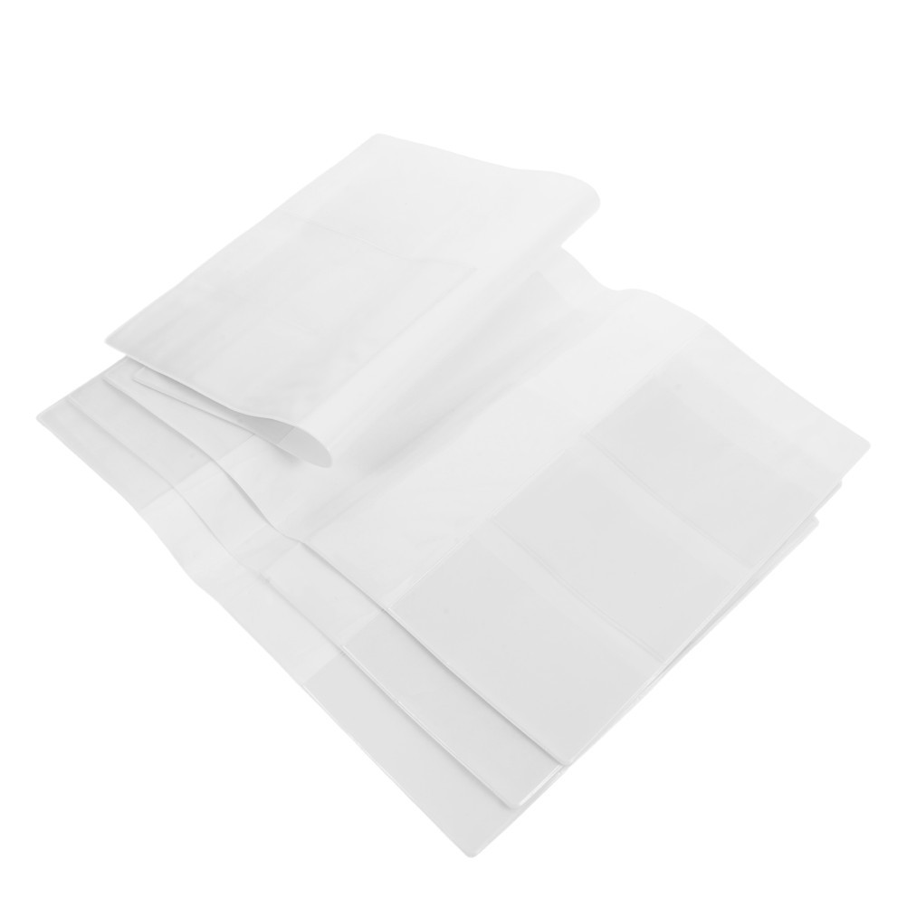 4Pcs Clear PVC Protective Book Covers A5 Size Waterproof Lightweight Sleeves