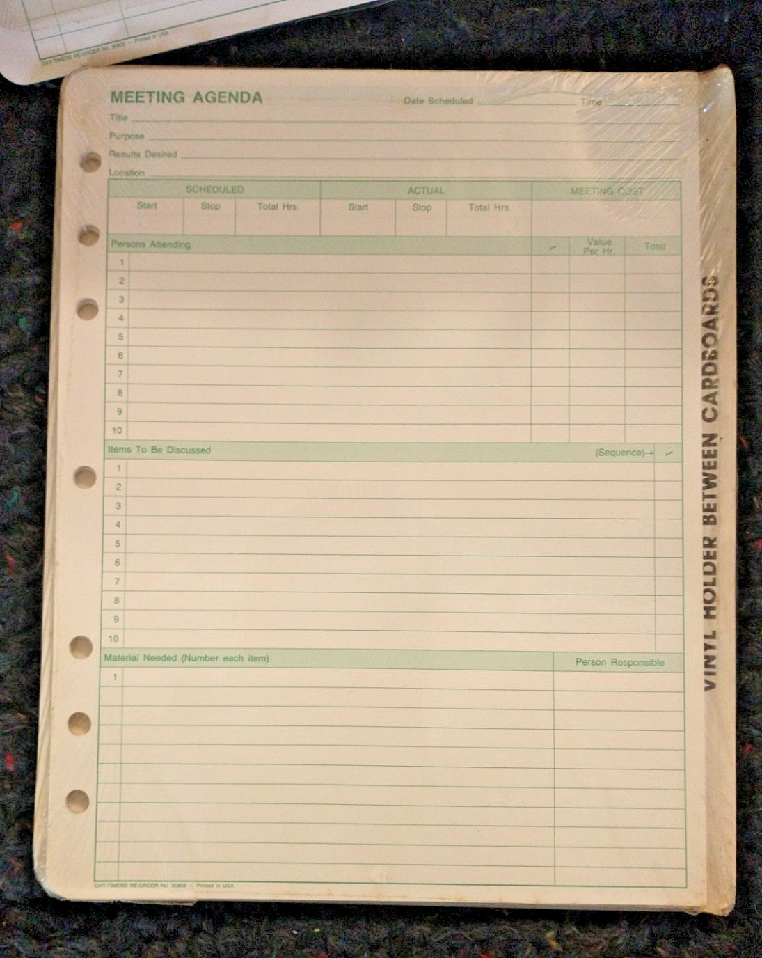 Vintage Day-Timer Full Size Planner Refills 8.5 x 11 Lot of 2 NOS 90808 90832