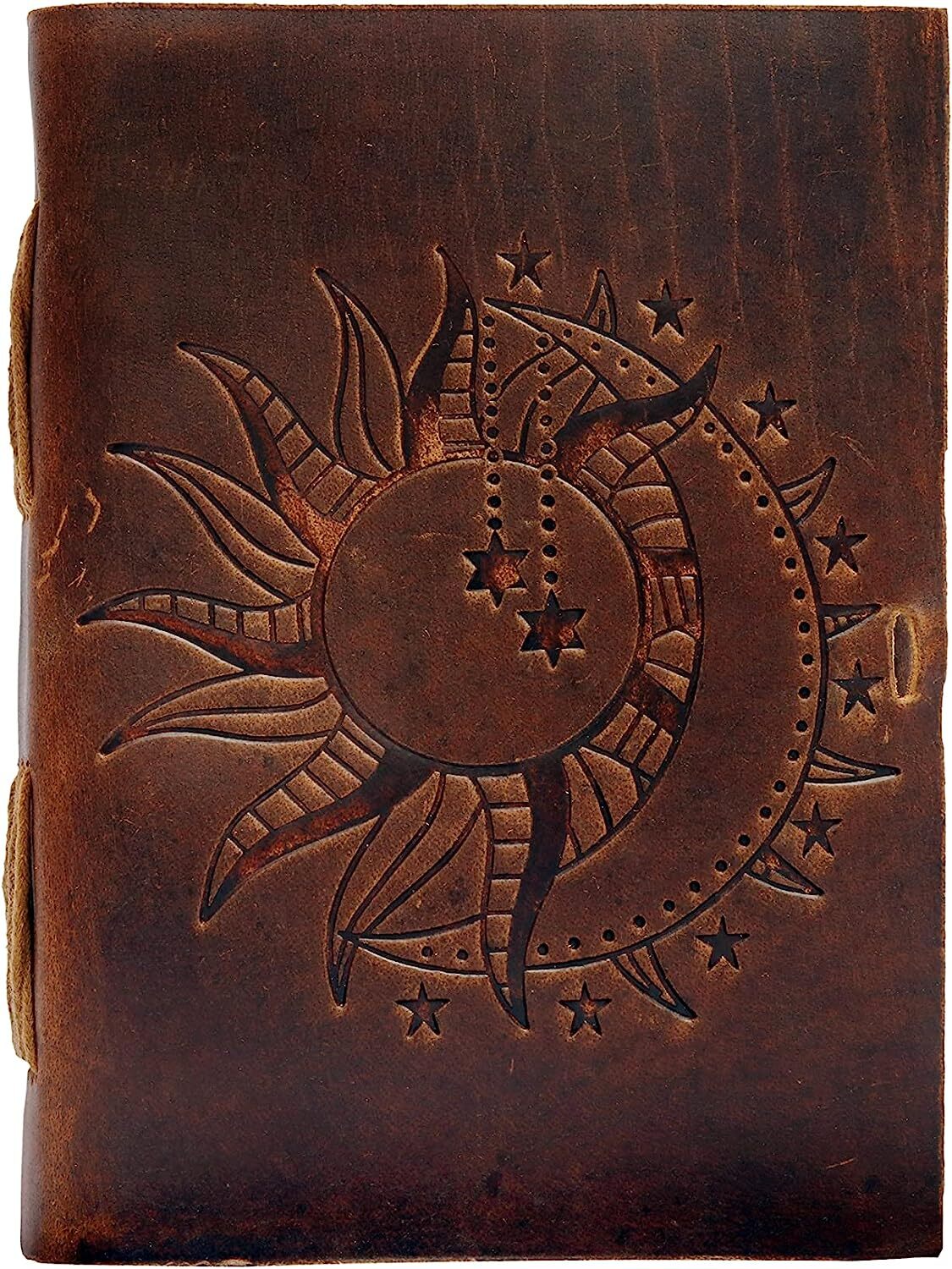 Sun & Moon Emboss Journal, 240 Pages Journal, Vintage Journal, Sun Moon Journal,
