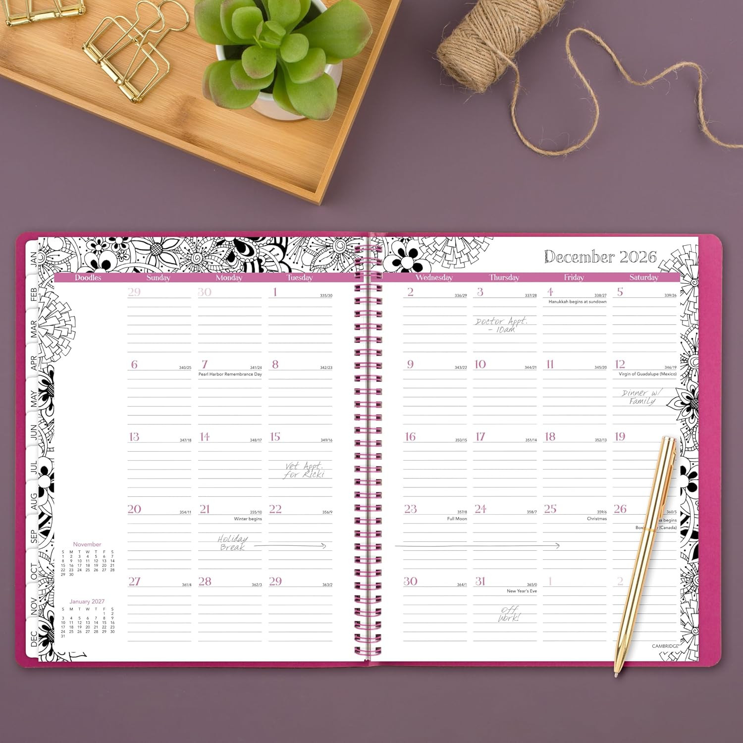 2026 Appointment Book Planner, Weekly & Monthly, 8-1/2″ x 11″, Large, Hourly, Fl