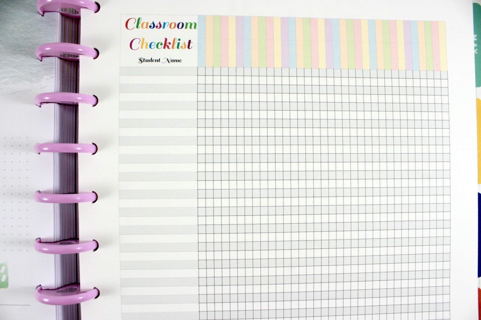 Classroom Checklist Refills for 11-Disc Letter Size Small, Multicolor