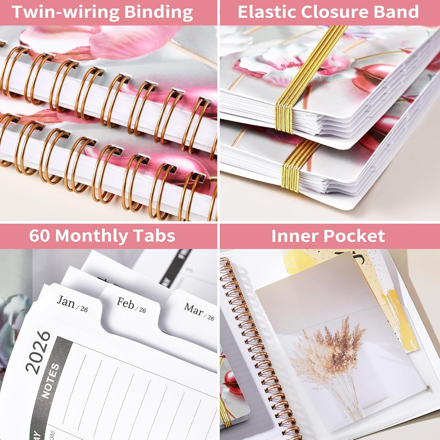 2026-2030 Monthly Planner – 5 Year Monthly Planner/Calendar 2026-2030 Spiral Bou
