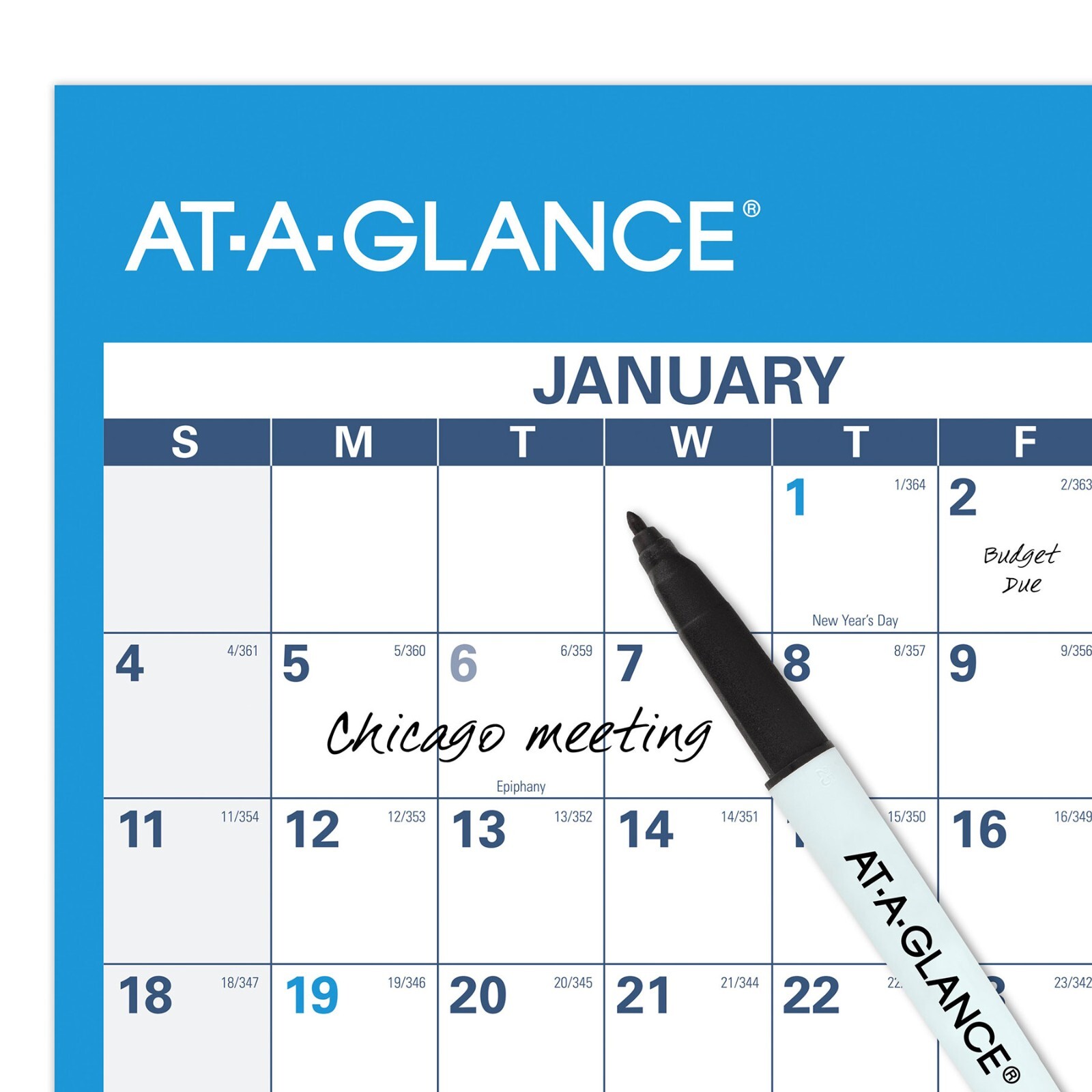 2026 At-A-Glance PM300-28 Yearly Planner Dry Erase Wall Calendar, 48 x 32″