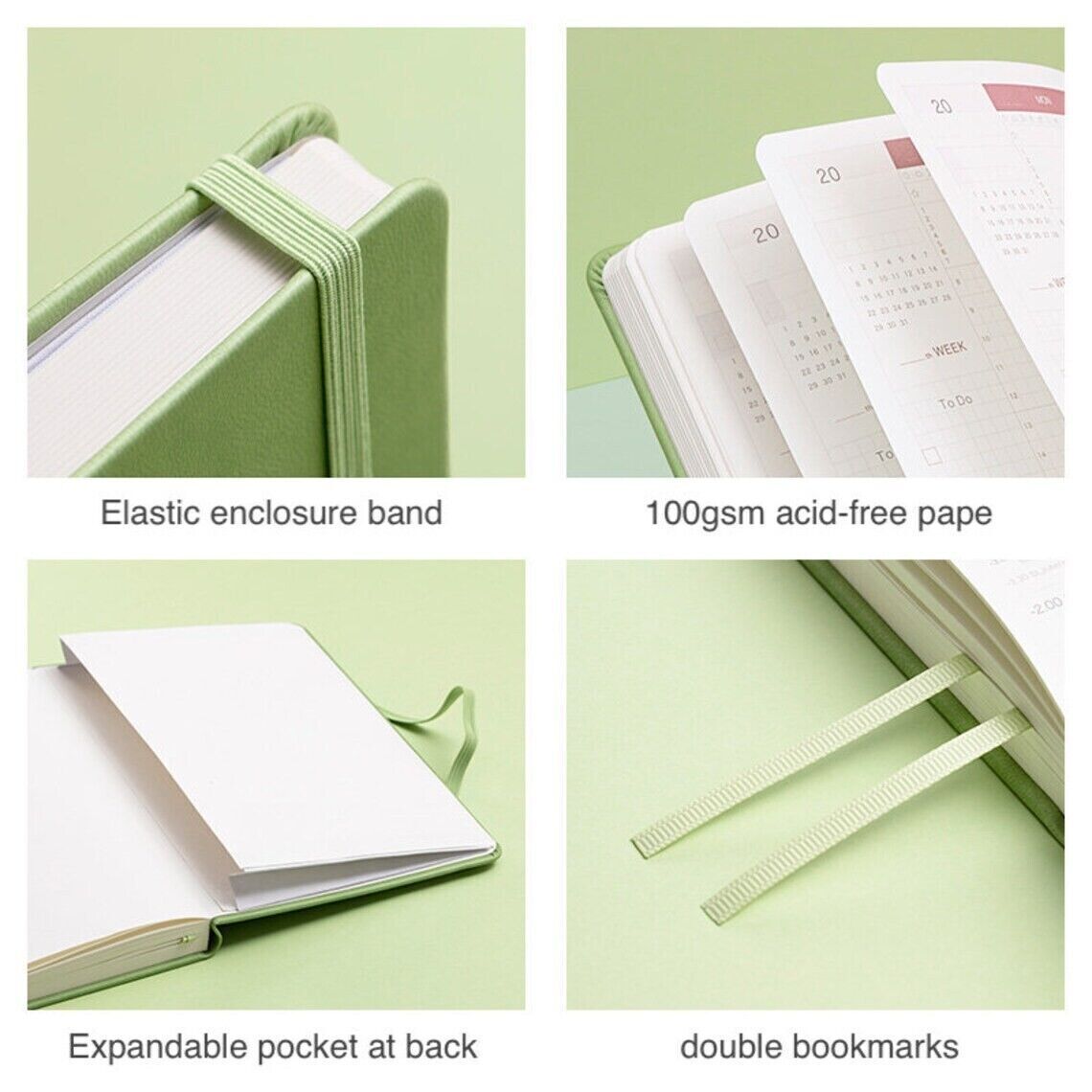 PaperIdeas 18 Month Vertical Weekly Planner Hardcover 240 Acid Free Pages