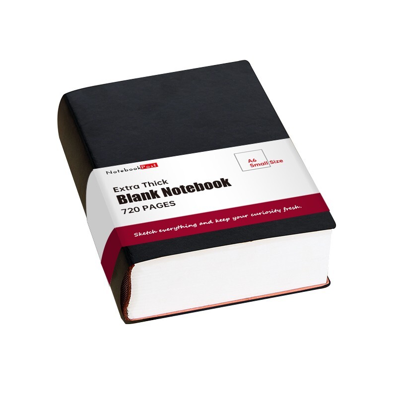 Extra Thick Blank Paper Notebook for Drawing Sketching Doodle A6 Size 720 Pages