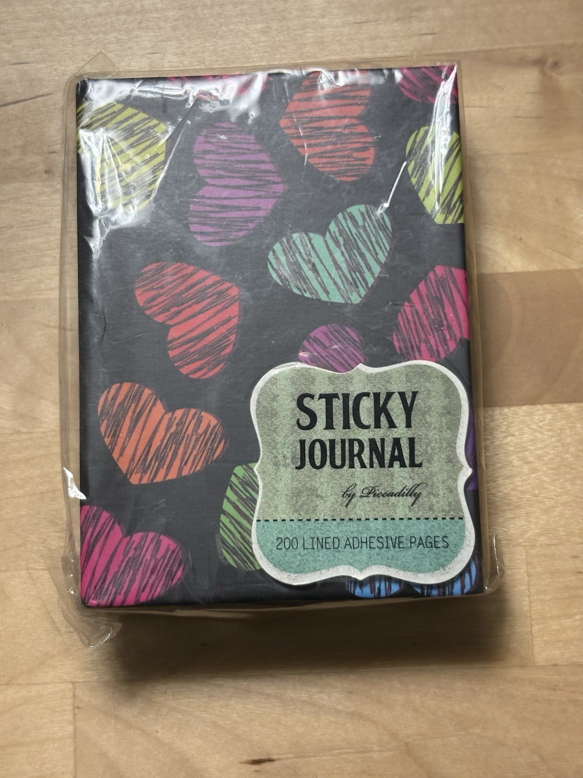 Heart Print Pocket Size Sticky Journal 200 Lined Pages by Piccadilly NEW!