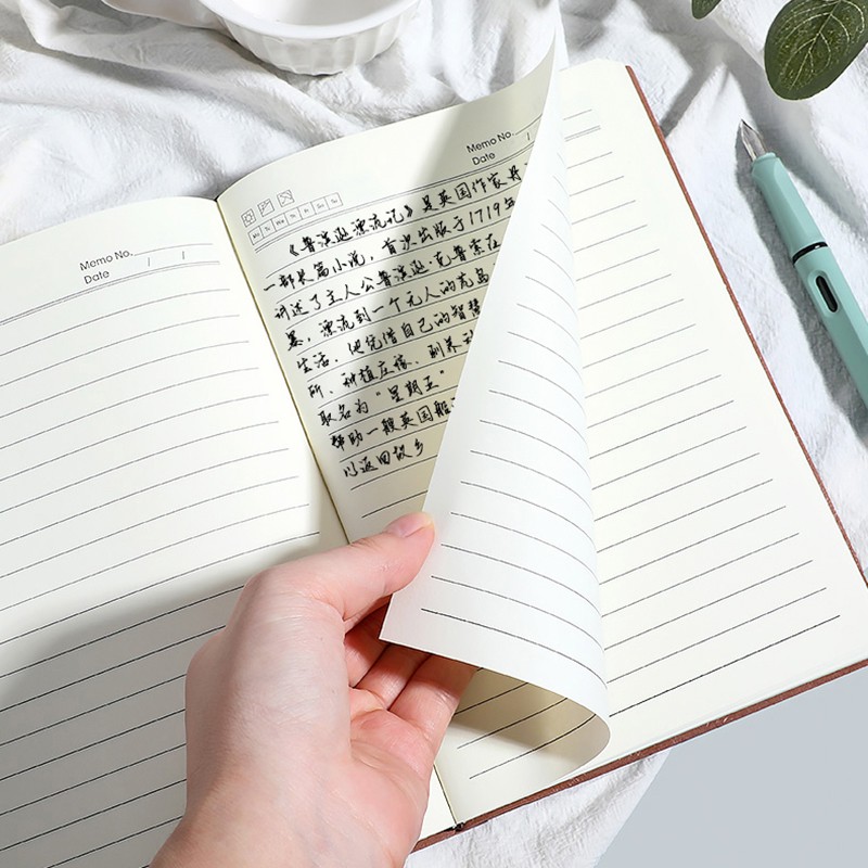 Thick PU Leather 360 Pages Journal A5 Notebook Lined Paper Writing Vintage Diary