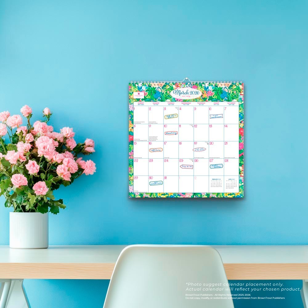 House of Turnowsky OFFICIAL 2026 12×12″ (Hanging) Monthly Square Wire-O Calendar