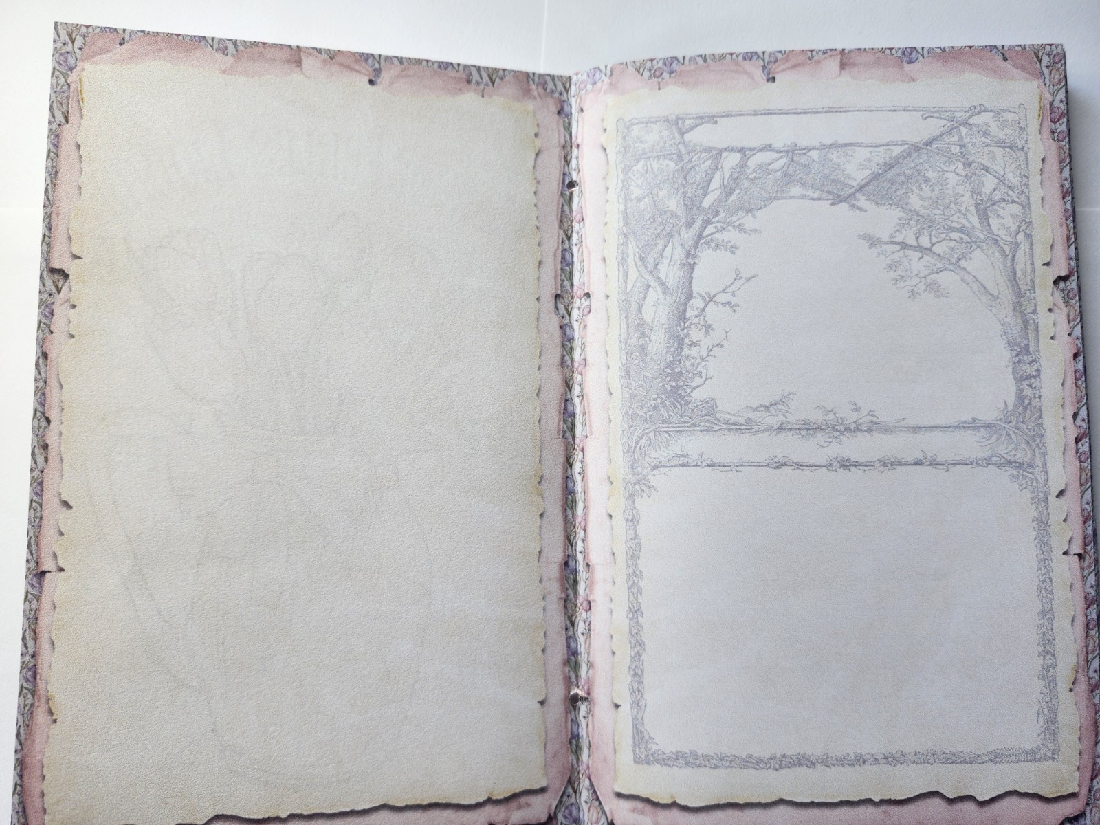 Junk Journal Blank Booklet “SPRING FLING” HANDMADE Easter Spring Florals LG 40pg