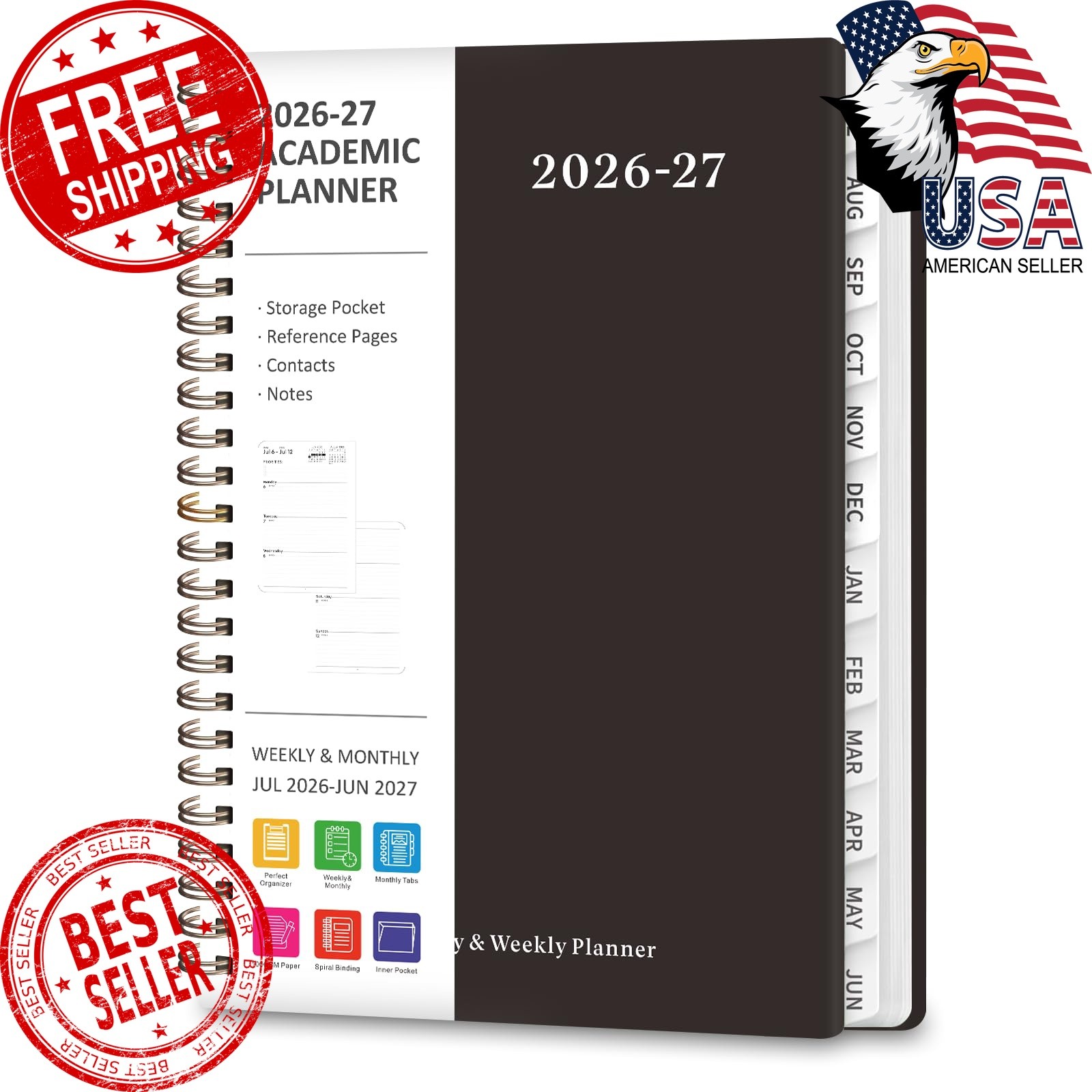 VALOME planner 2026-2027 black A5