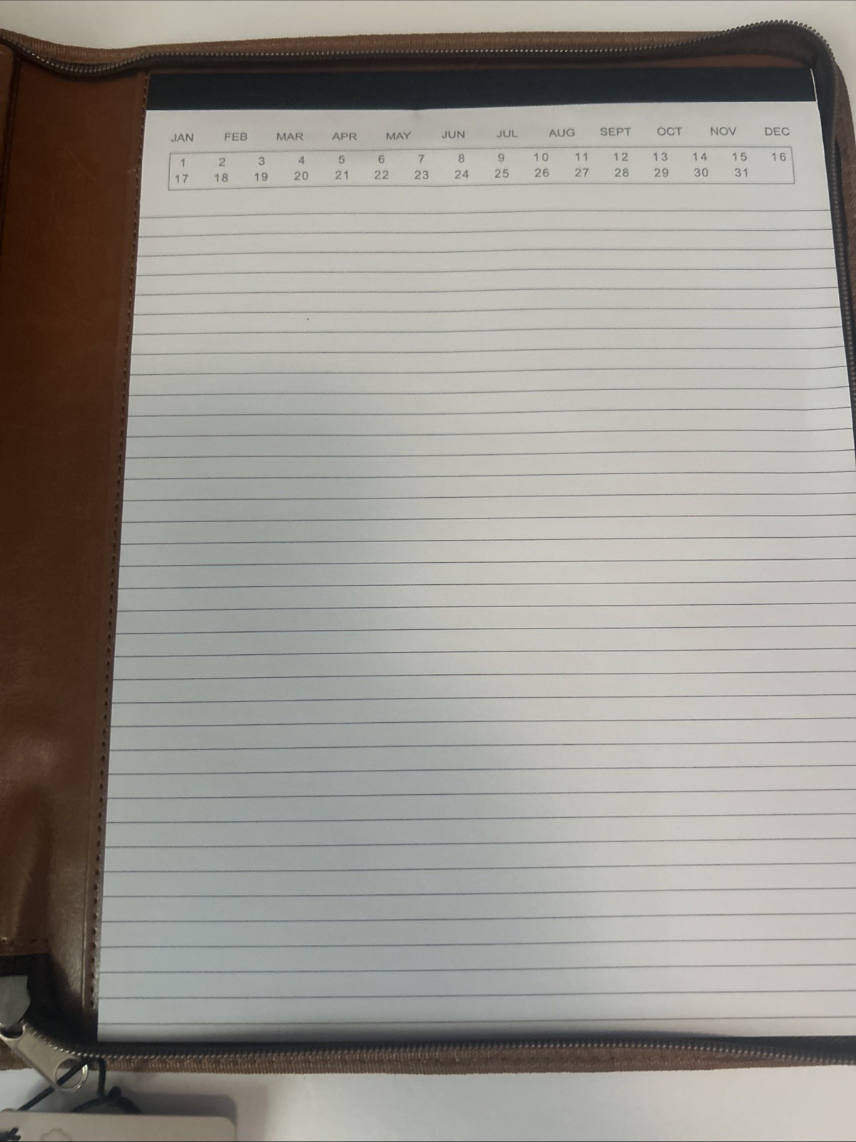 Pen Gear Executive Bonded Leather Professional Padfolio Notepad – Chestnut Brown