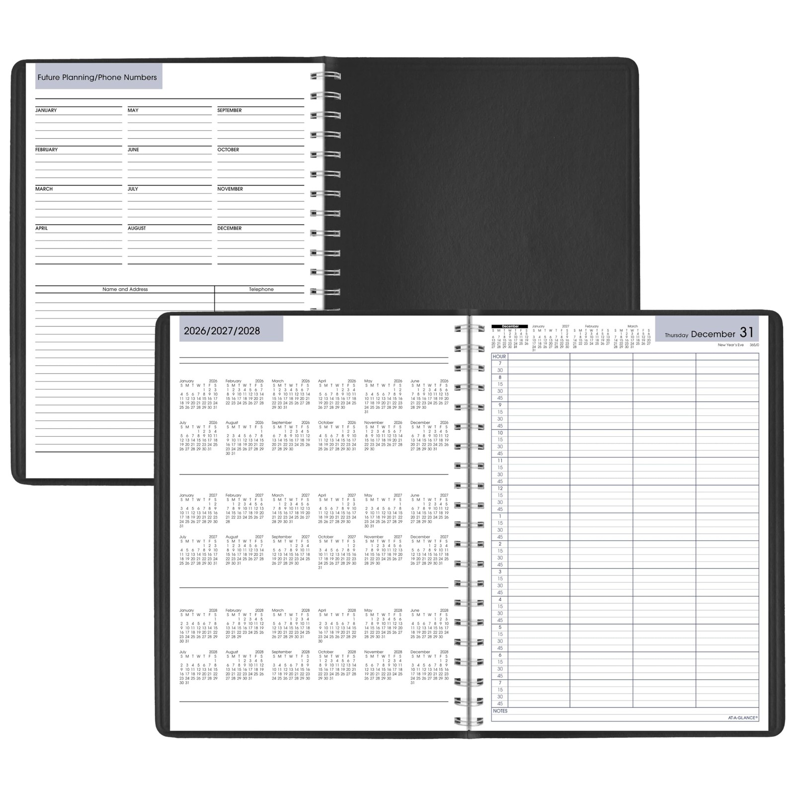 ATAGLANCE 2027 Appointment Book Planner, Daily Group Planner, 8″ x 11″, Four …