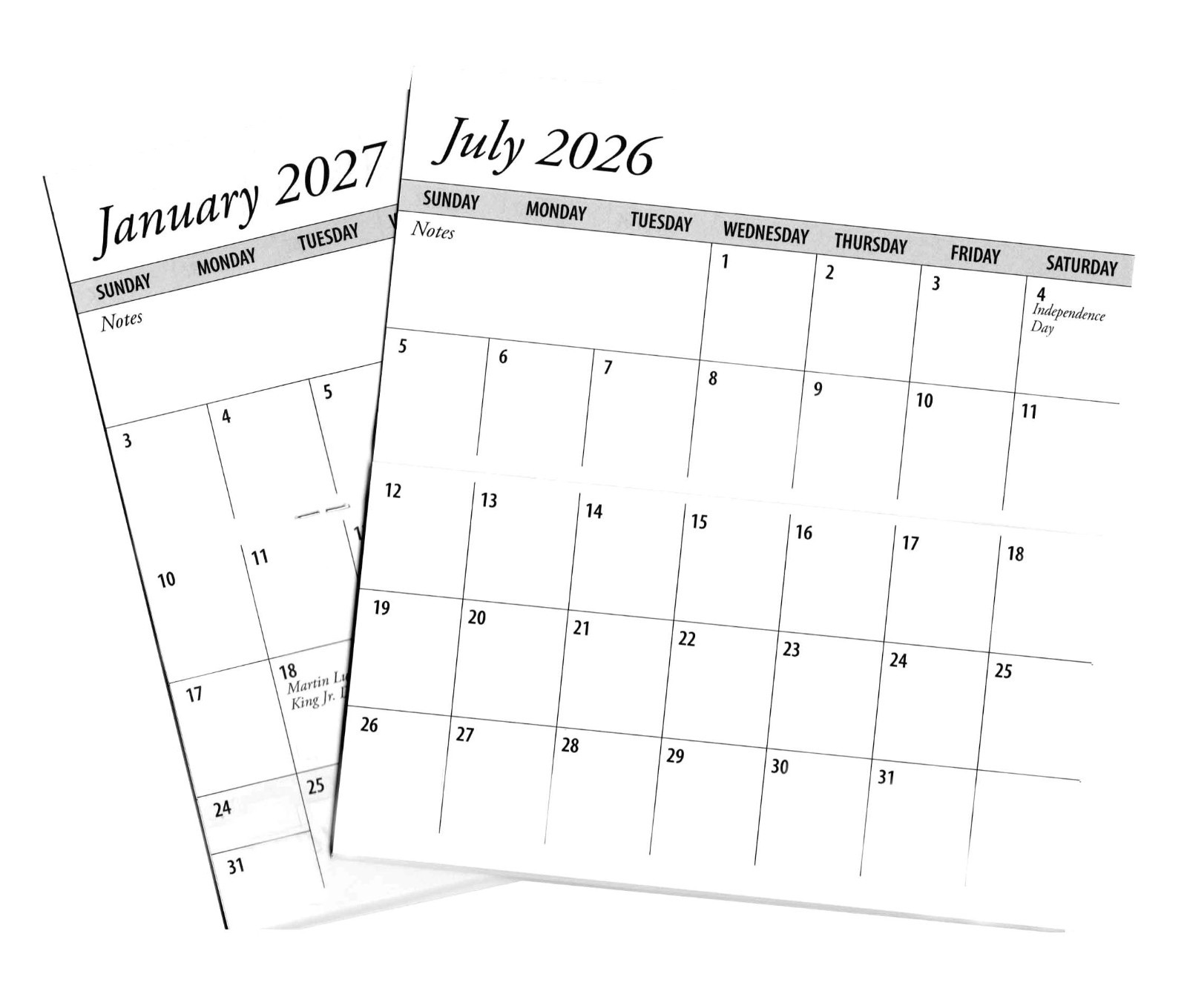 Keep Calm Love Cats 2 Year Pocket Calendar Planner 2026 – 2027 w Notepad