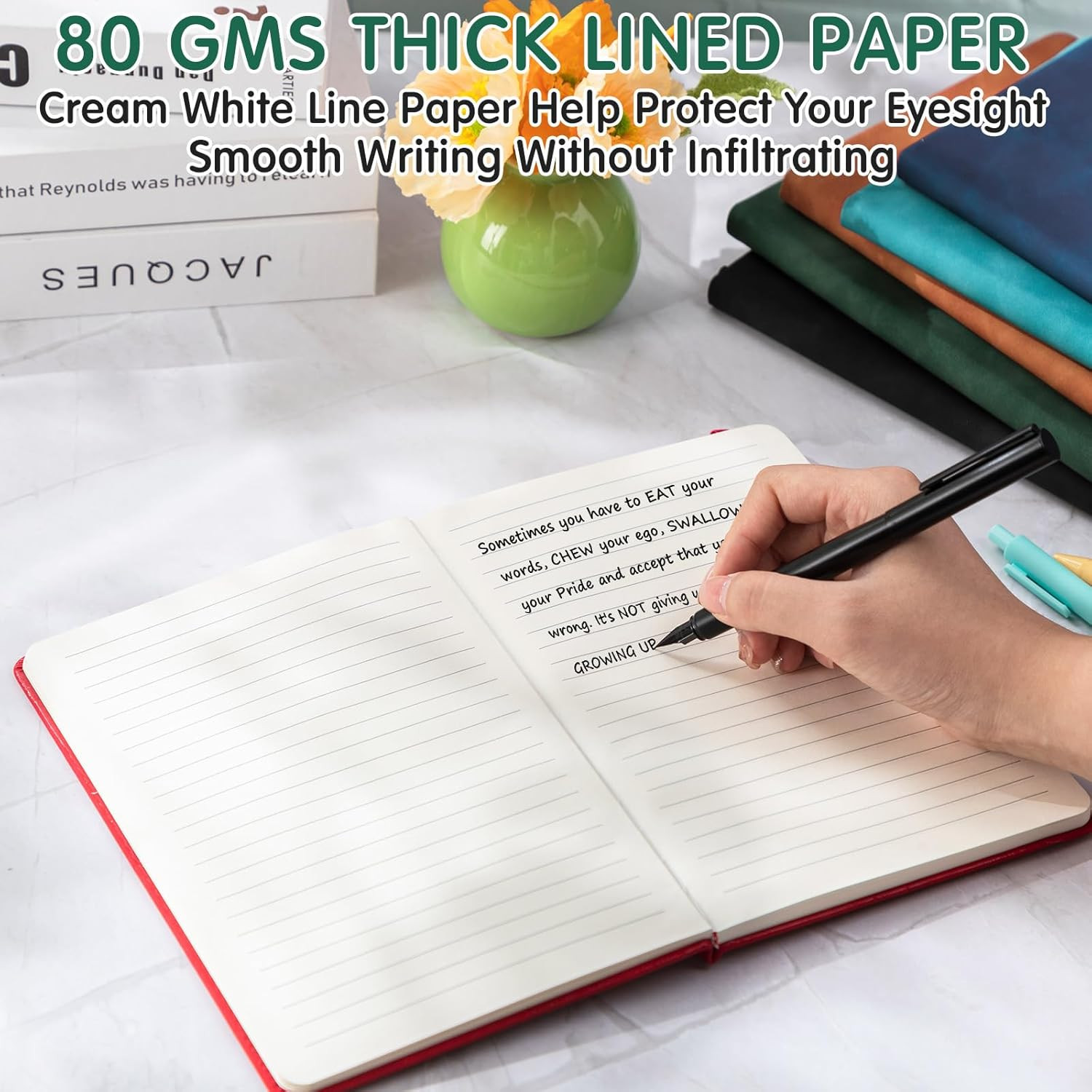 24 Pack Leather A5 Journals – Multicolored Travel Notebooks for Men & Women