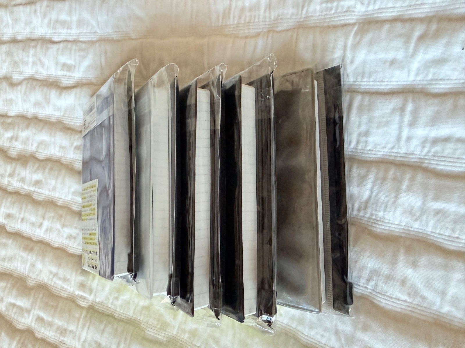 MARK’S EDiT Grid Notebook, B7, with PVC Cover, Zip pocket and Refillable BLACK