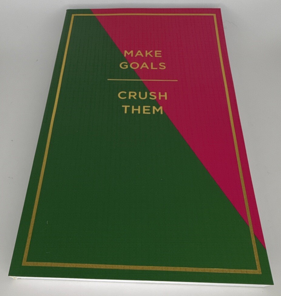 Notebook Softcover Journal Make Goals Crush Them 100 Lined Pages With Date