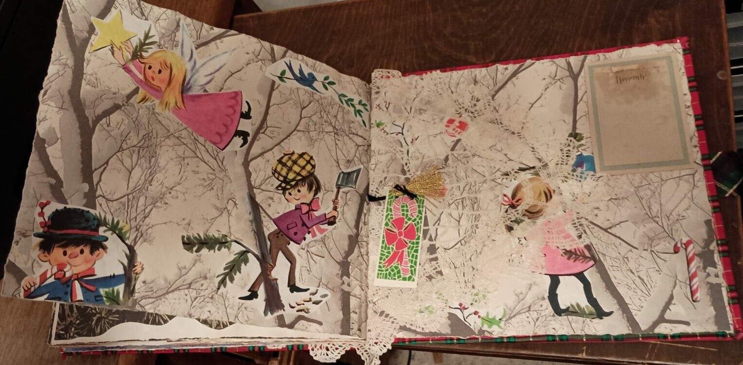 Handmade Christmas Junk Journal True Vintage Ephemera10″ x 8.5″ Photo Art